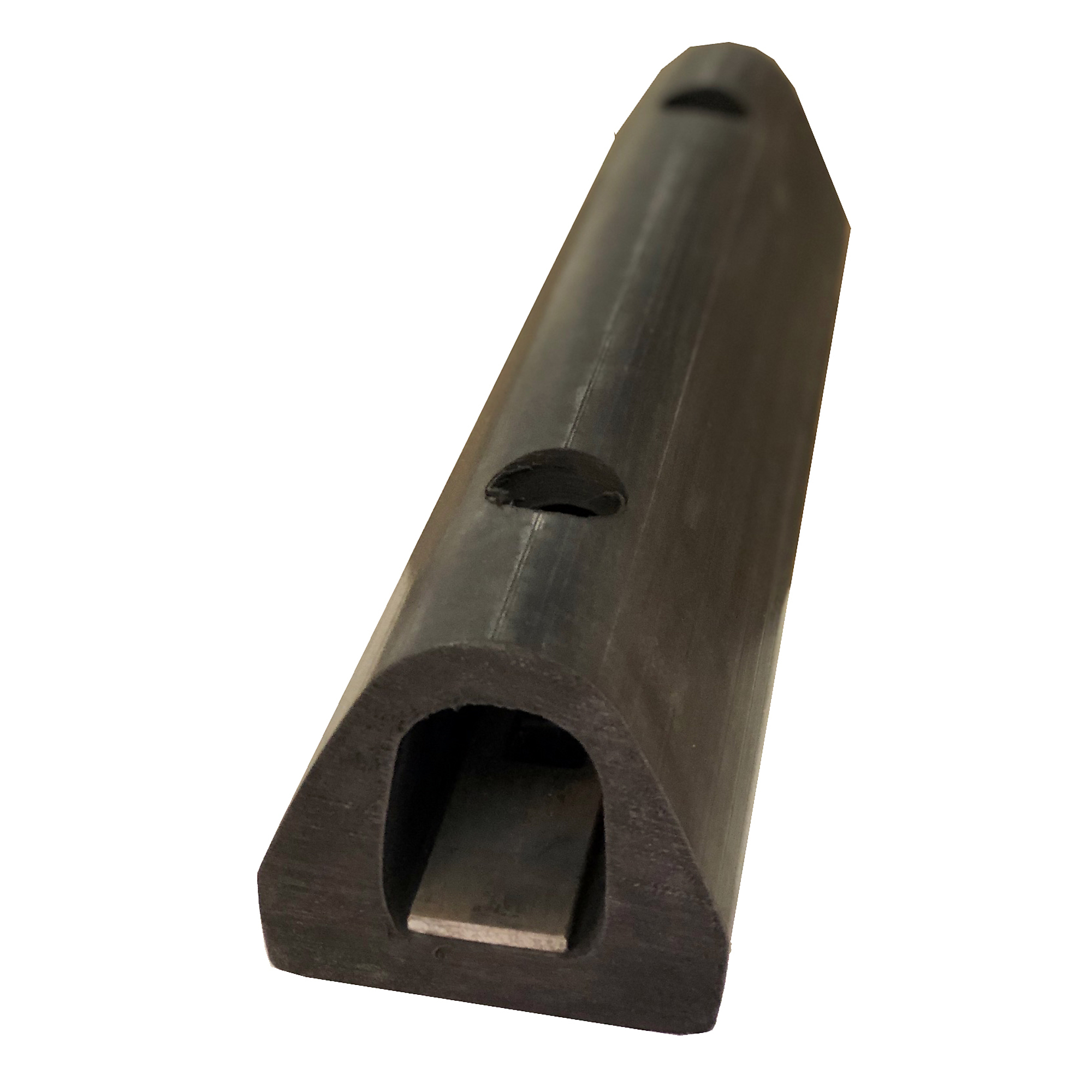 Durable Corporation, Extruded Bumper, D Shaped with Mounting Bar, Product Style Vertical, Length 18 in, Weather Resistant, Model# E-D418/B