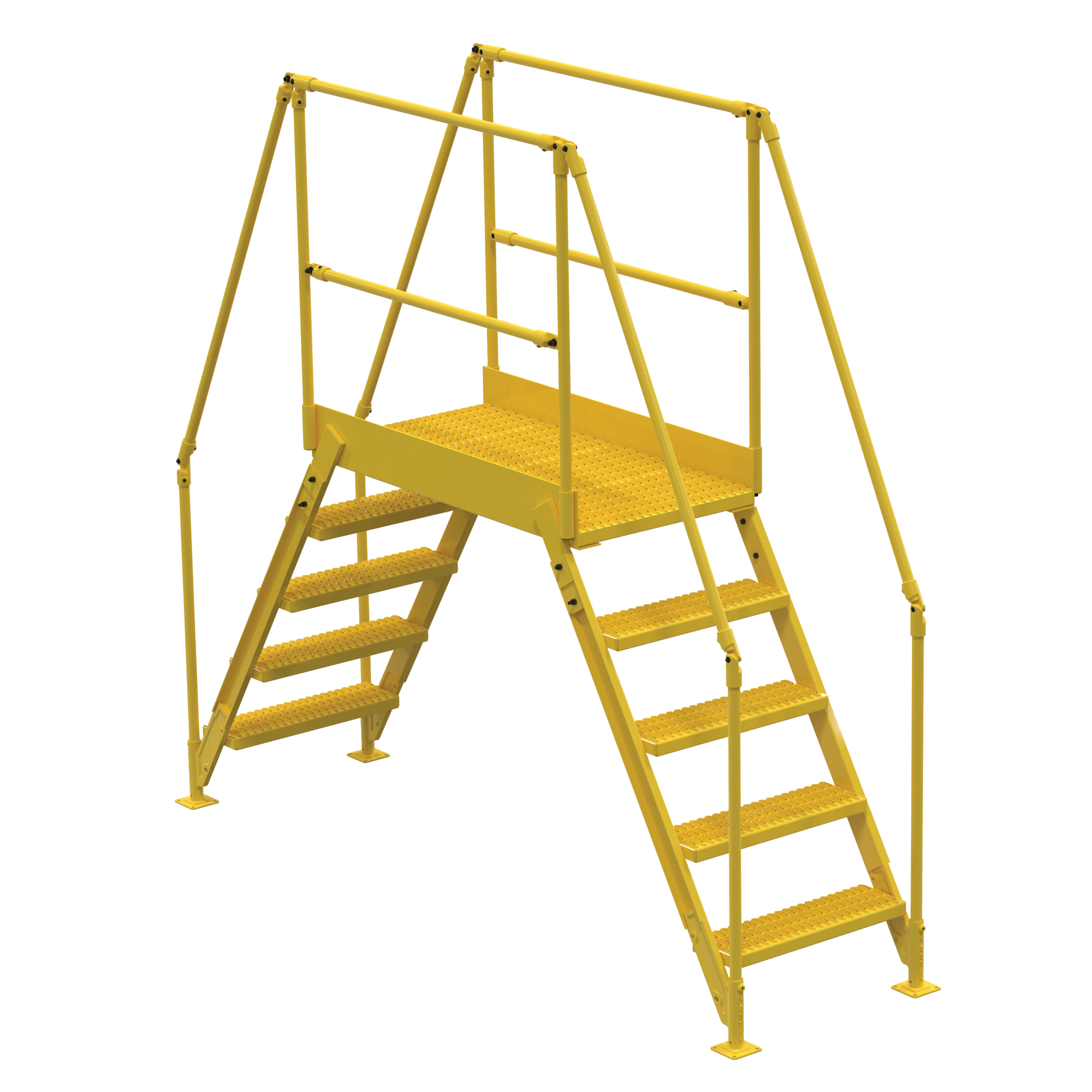 Vestil Crossover Ladder - 5 Step, 23.5in. x 48in., 500-Lb. Capacity, Powder-Coated Steel, Model# COL-5-46-33