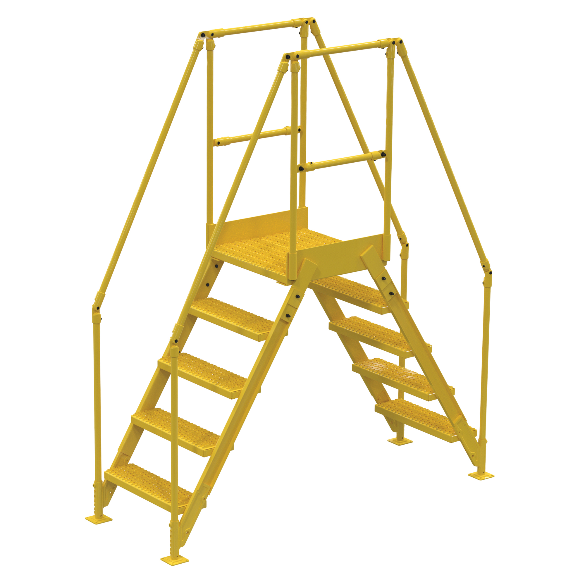 Vestil Crossover Ladder - 5 Step, 23.5in. x 24in., 48.25in. Clearance Height, 500-Lb. Capacity, Model# COL-5-46-14