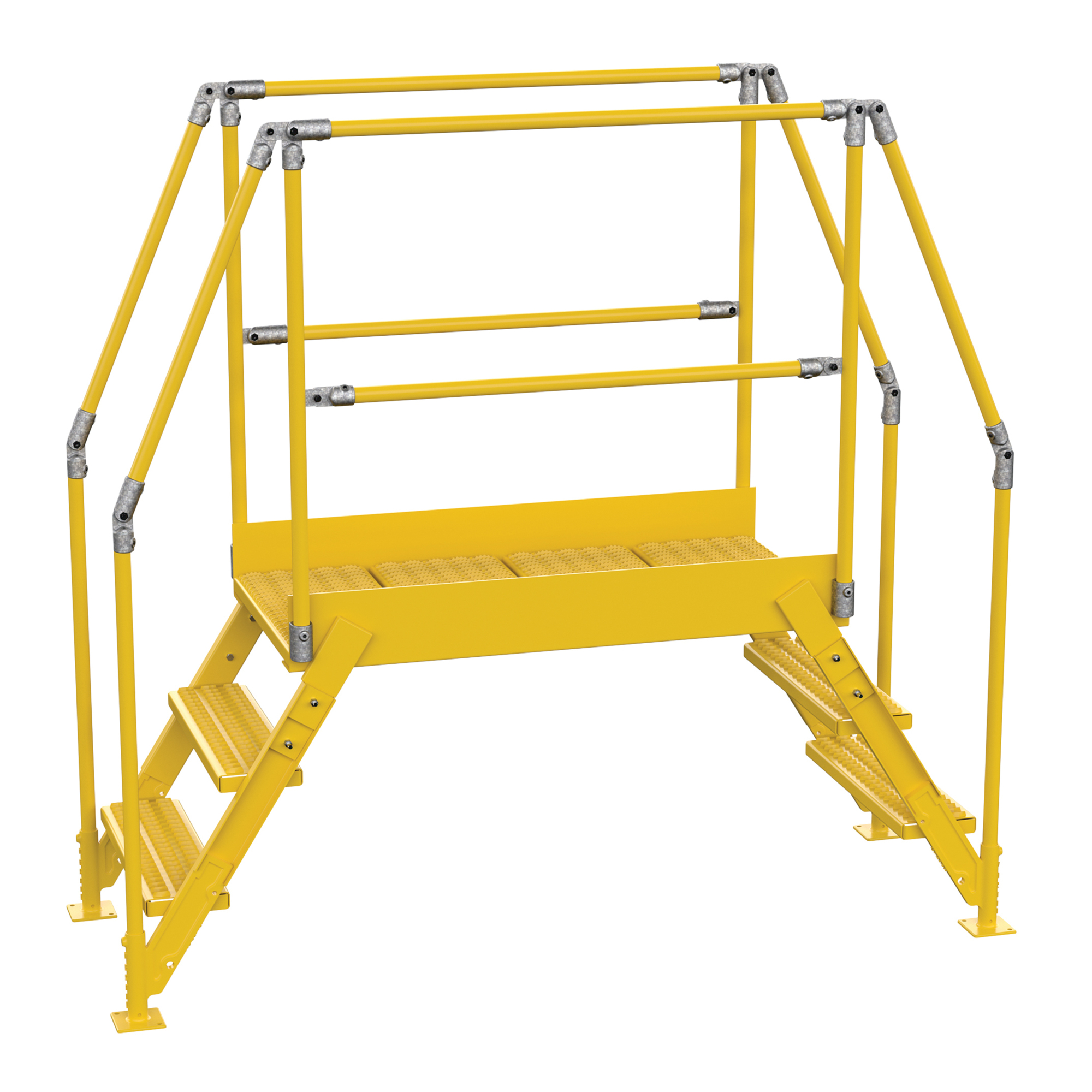 Vestil Crossover Ladder - 3-Step, 23.5in. x 48in., 28.25in. Clearance Height, 500-Lb. Capacity, Model# COL-3-26-33