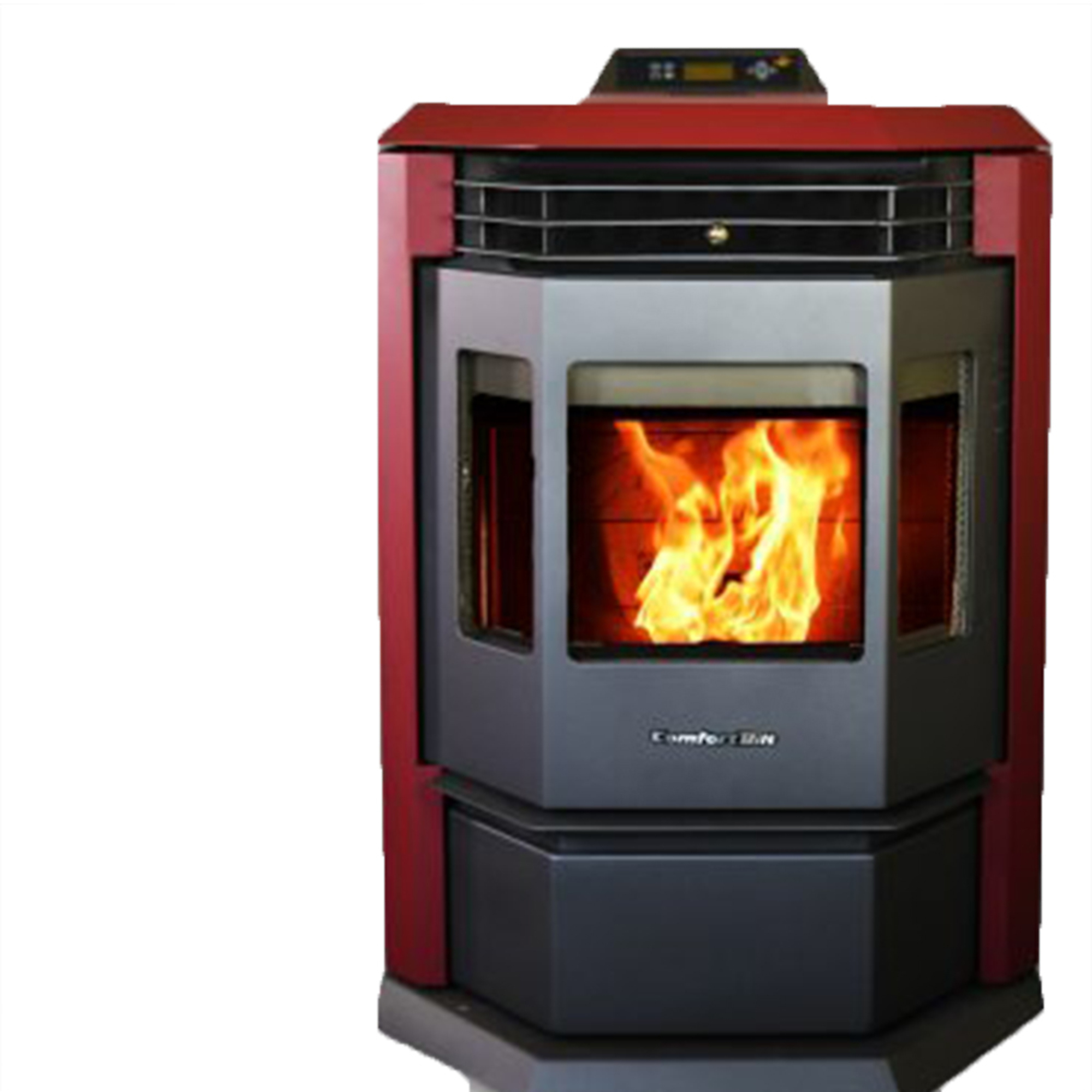 ComfortBilt, Pellet Stove, Heat Output 41000 Btu/hour, Heating Capability 2800 ft², Model# HP22-Burgundy