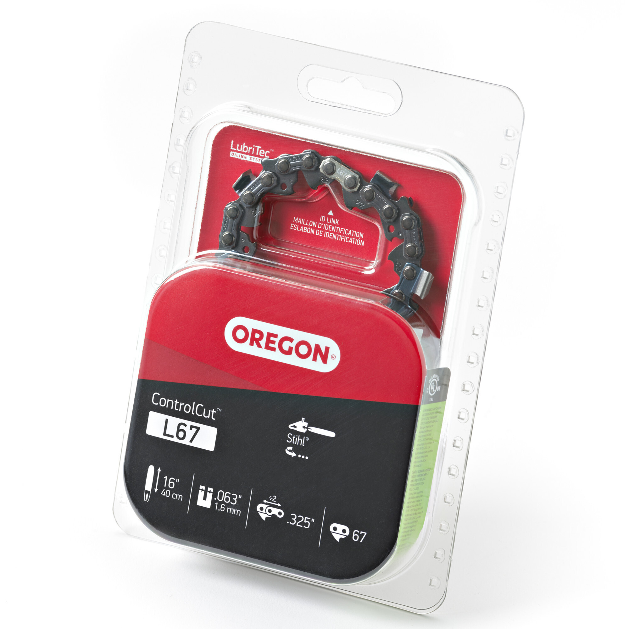 Oregon, ControlCut Chainsaw Chain, Bar Length 16 in, Chain Pitch 0.325 ...