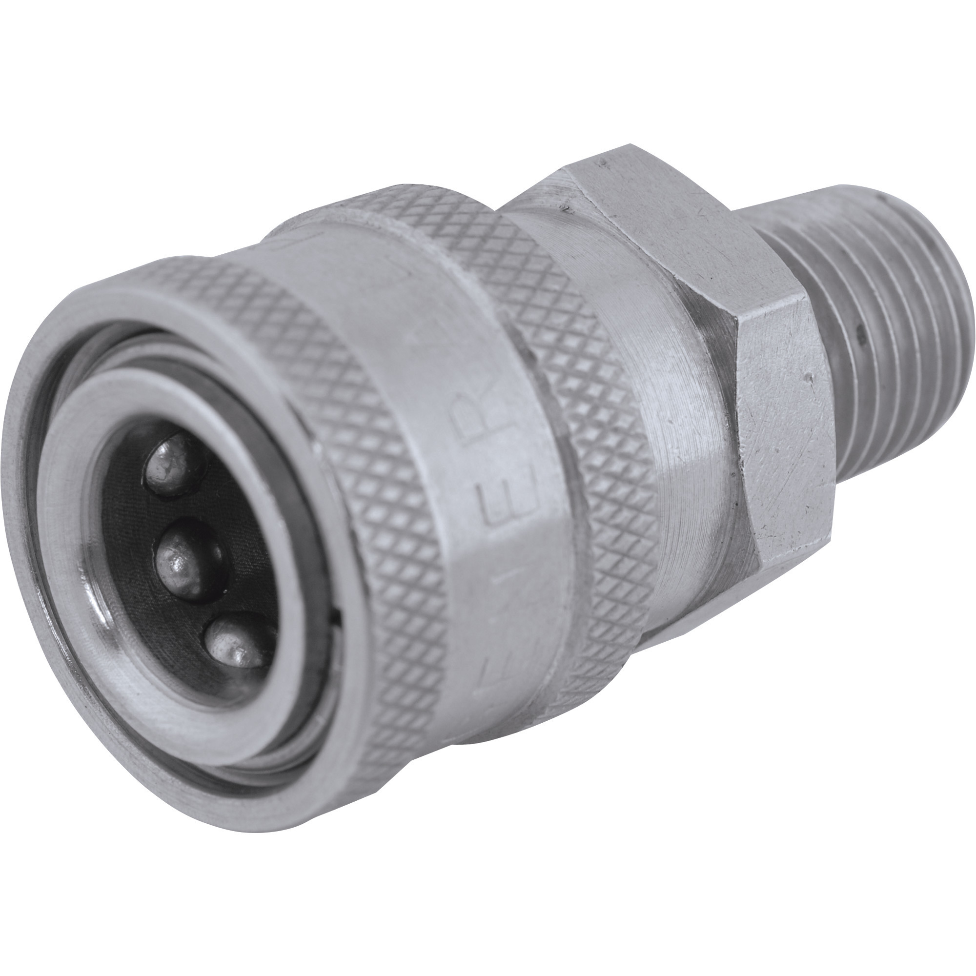 NorthStar Pressure Washer Quick Coupler, 1/4in. Male, 5000 PSI, Stainless Steel