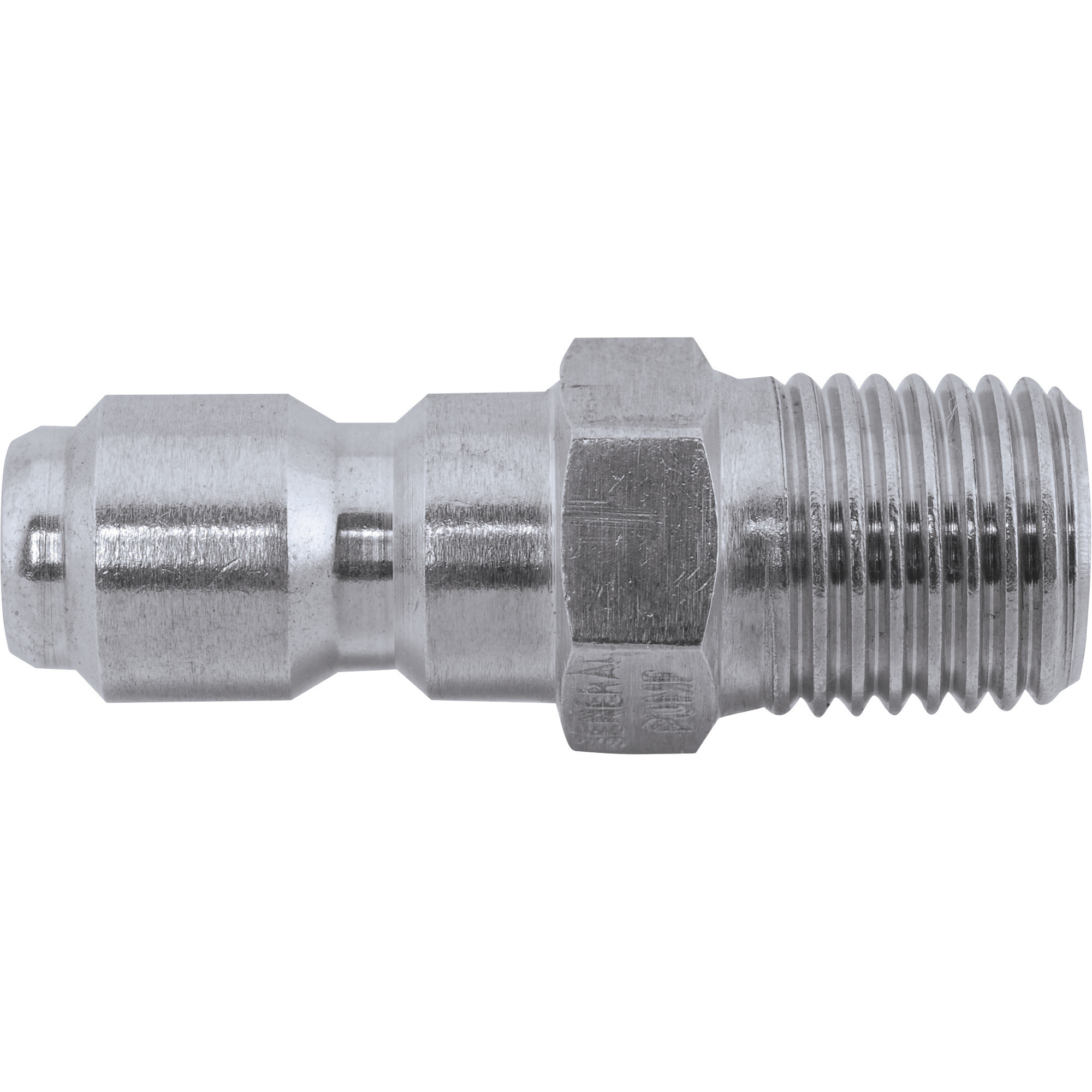 NorthStar Pressure Washer Quick-Couple Nipple, 5000 PSI, 1/4in. Male Inlet, Stainless Steel