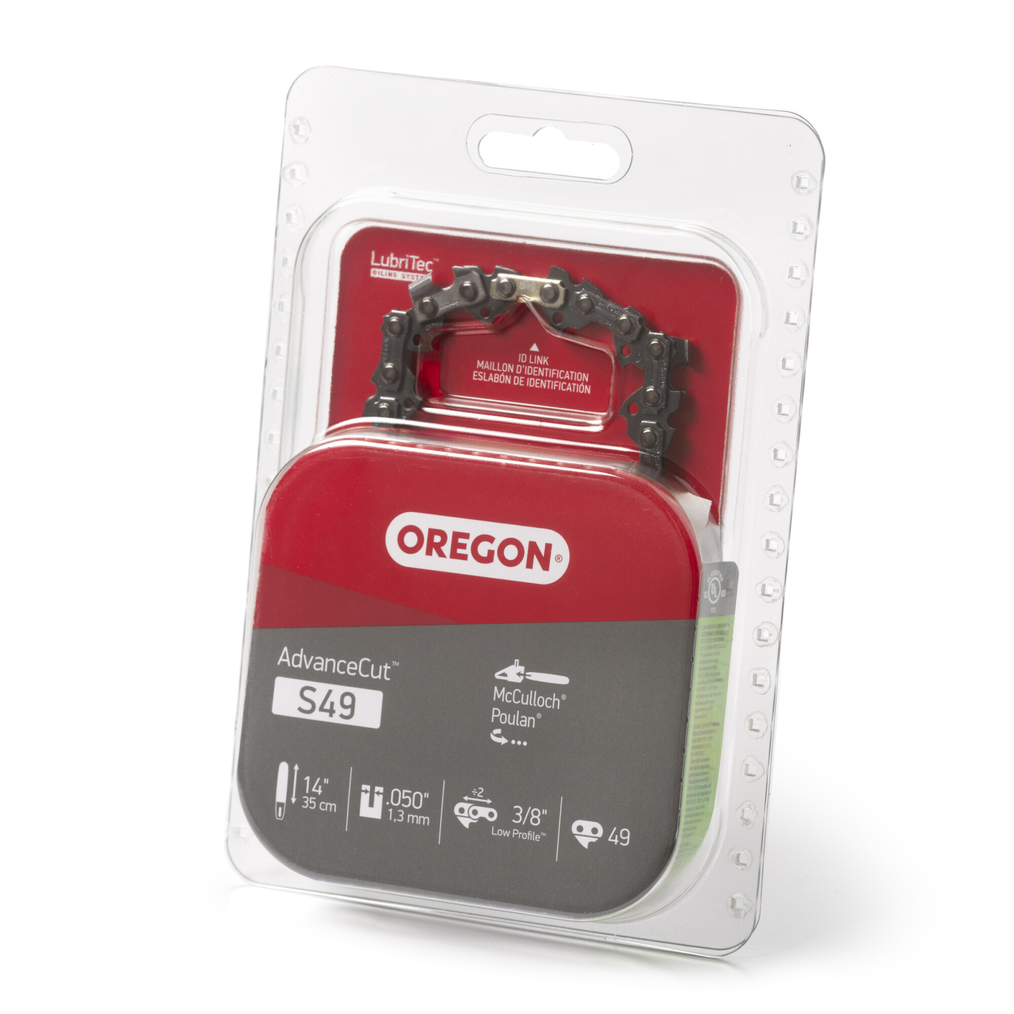 Oregon, ControlCut Chainsaw Chain, Bar Length 14 in, Chain Pitch 3/8 in ...