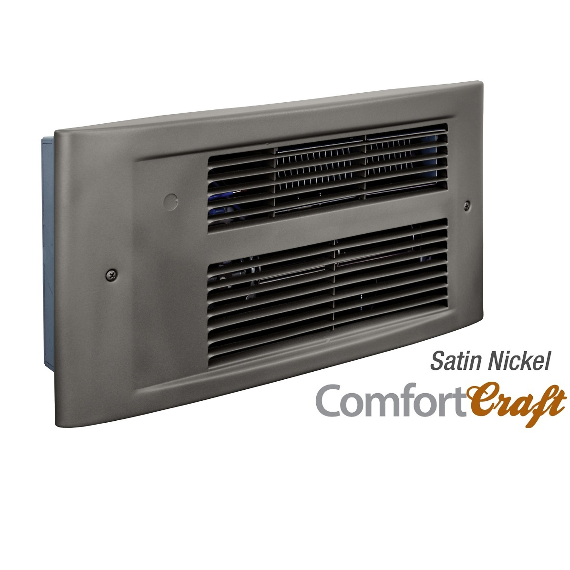 King Electrical Wall Heater, Satin Nickel, Heat Output 5118 Btu/hour