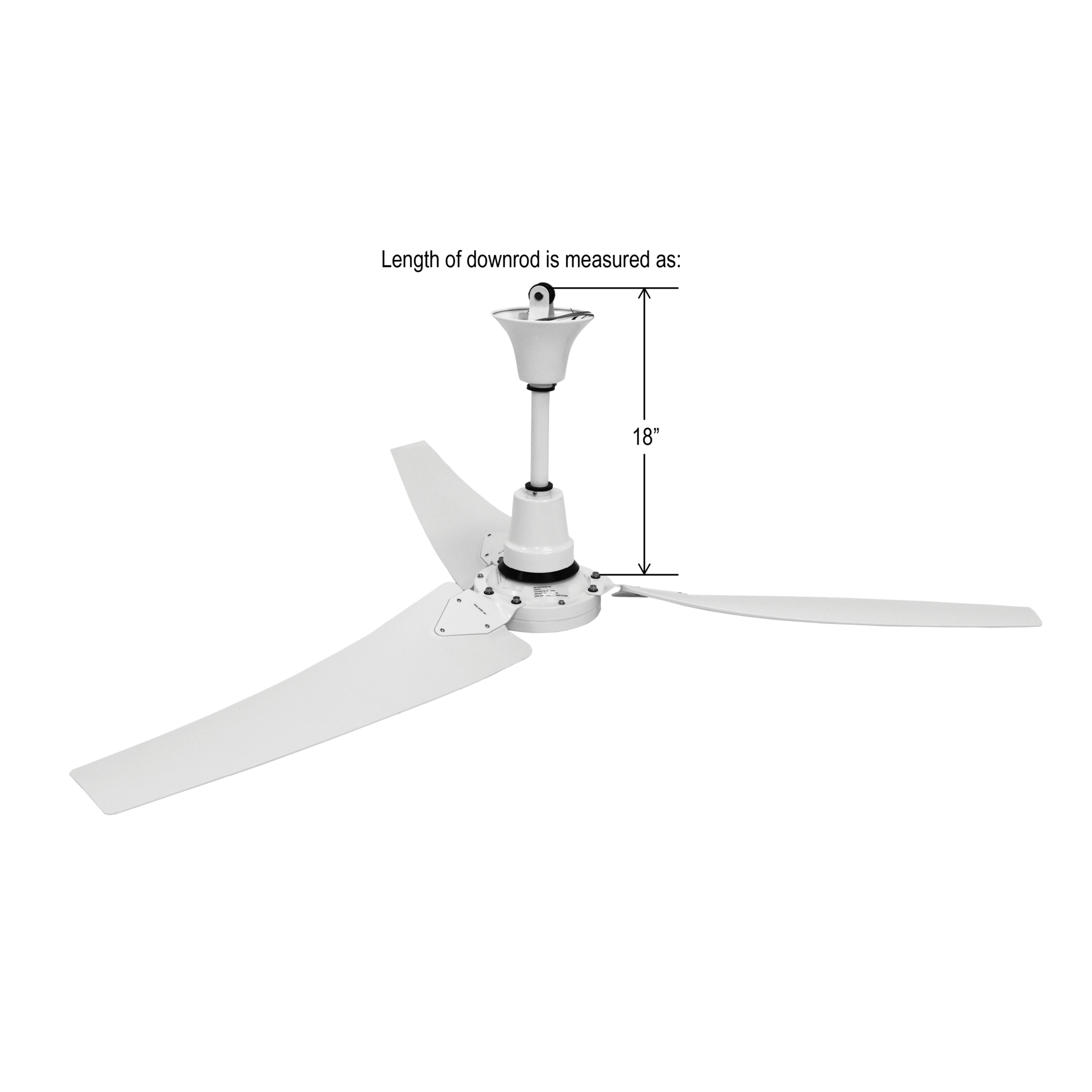 TPI, Industrial Ceiling Fan, Fan Diameter 60 in, Fan Blade Span 60