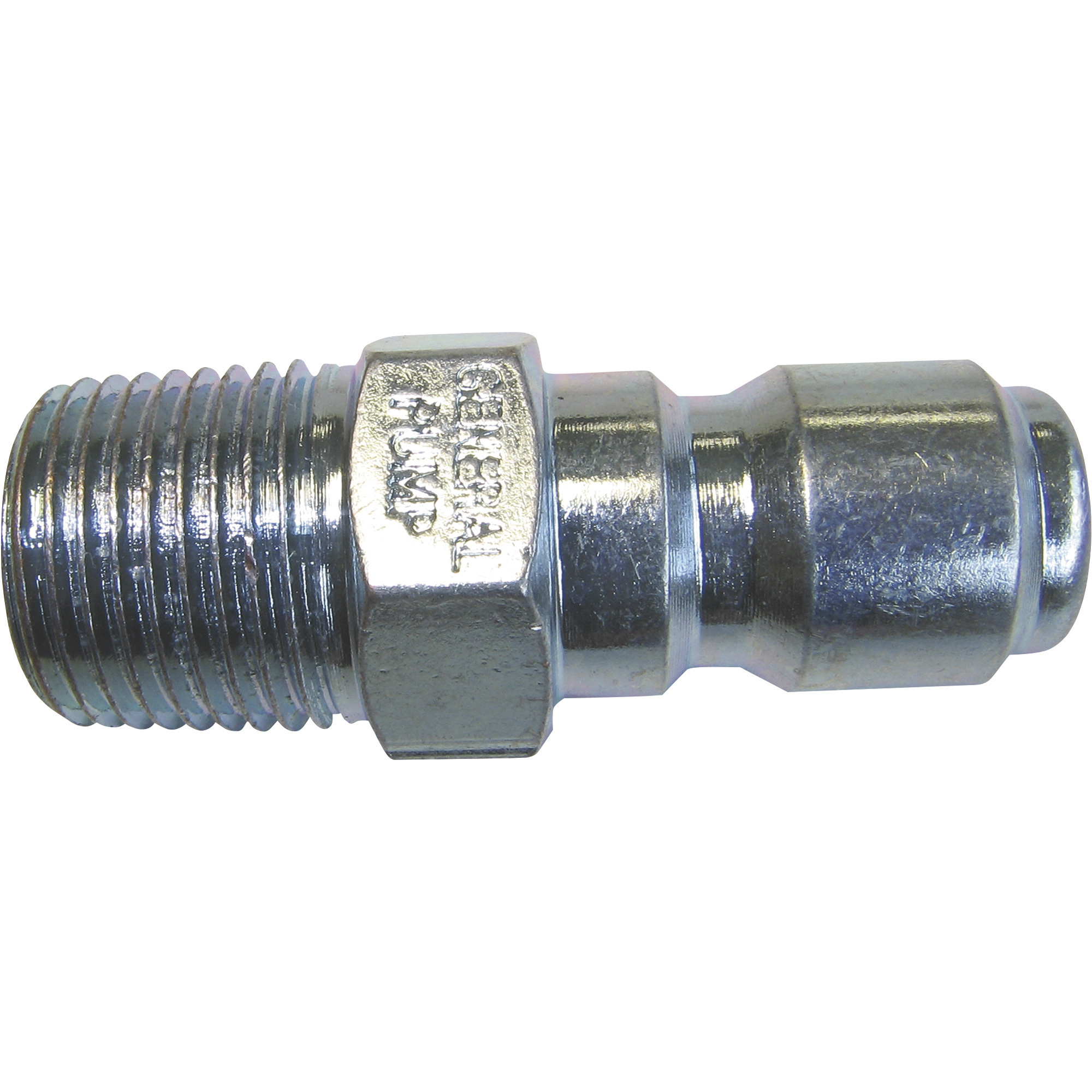 NorthStar Pressure Washer Plated Steel Nipple, 4000 PSI, 3/8in. Male Fitting