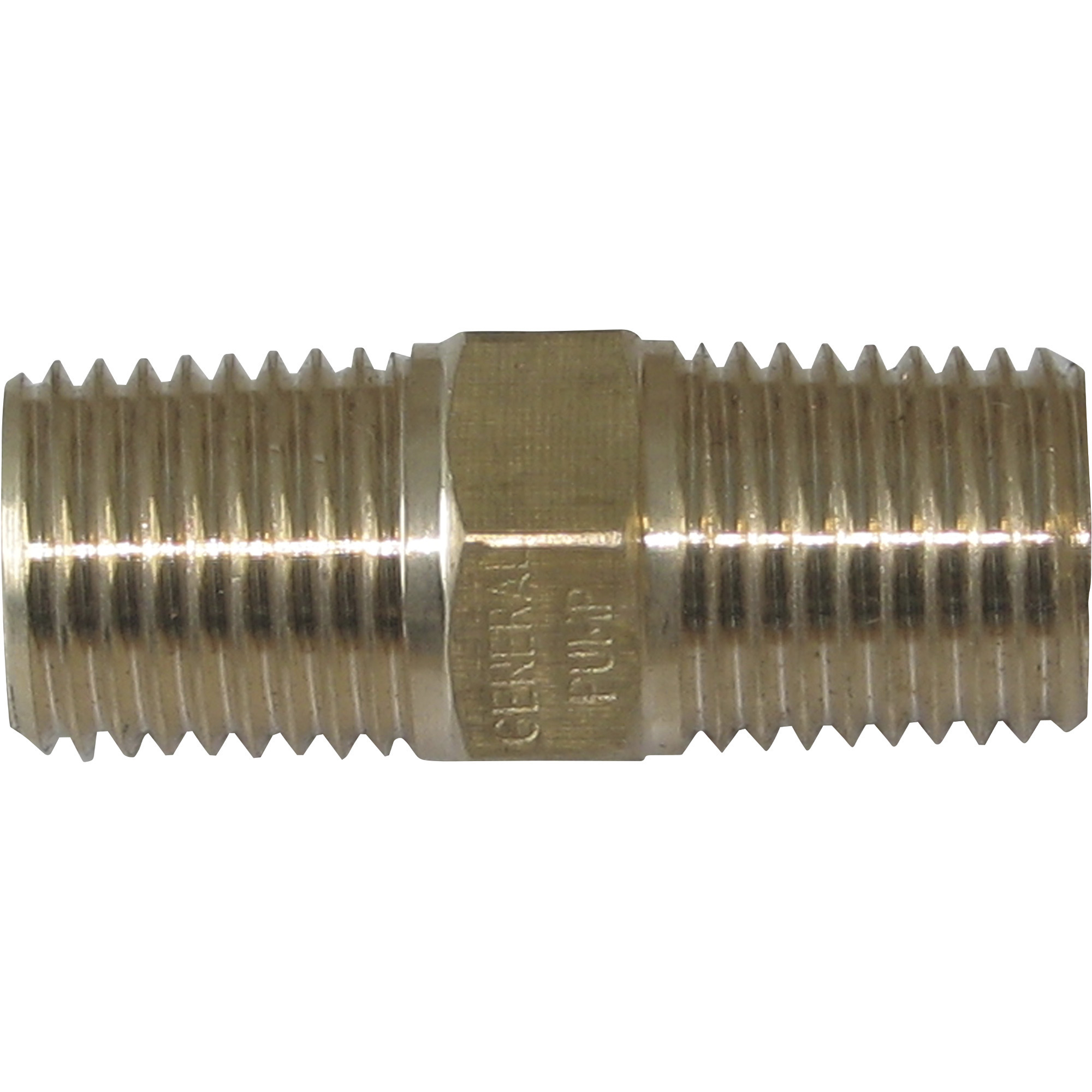 NorthStar Pressure Washer Union Nipple, 3/8in. NPT-M x 3/8in. NPT-M, 4000 PSI, Steel