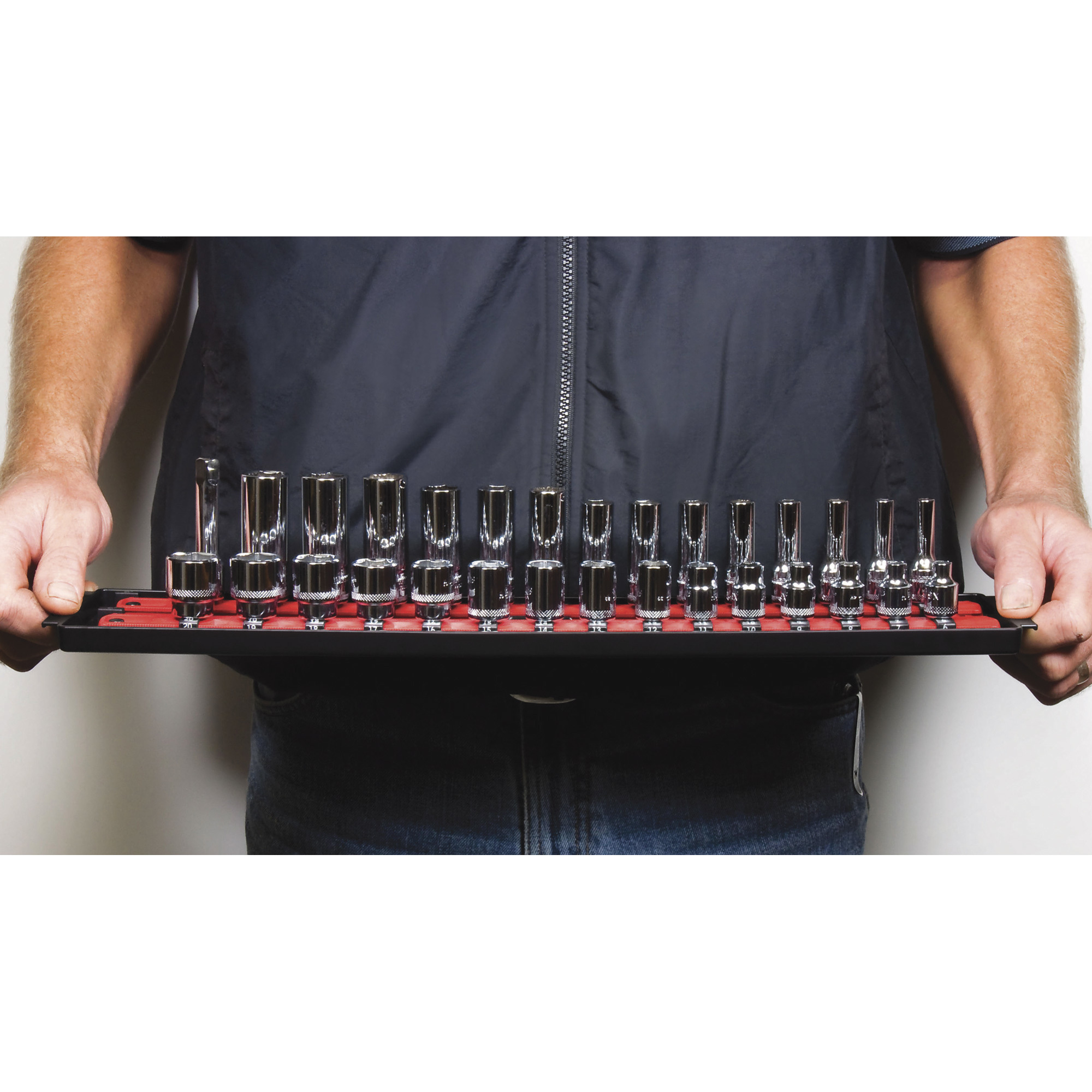 Ernst Manufacturing Socket Boss Organizer, 2 Rails, 1/2in.-Drive, Model ...