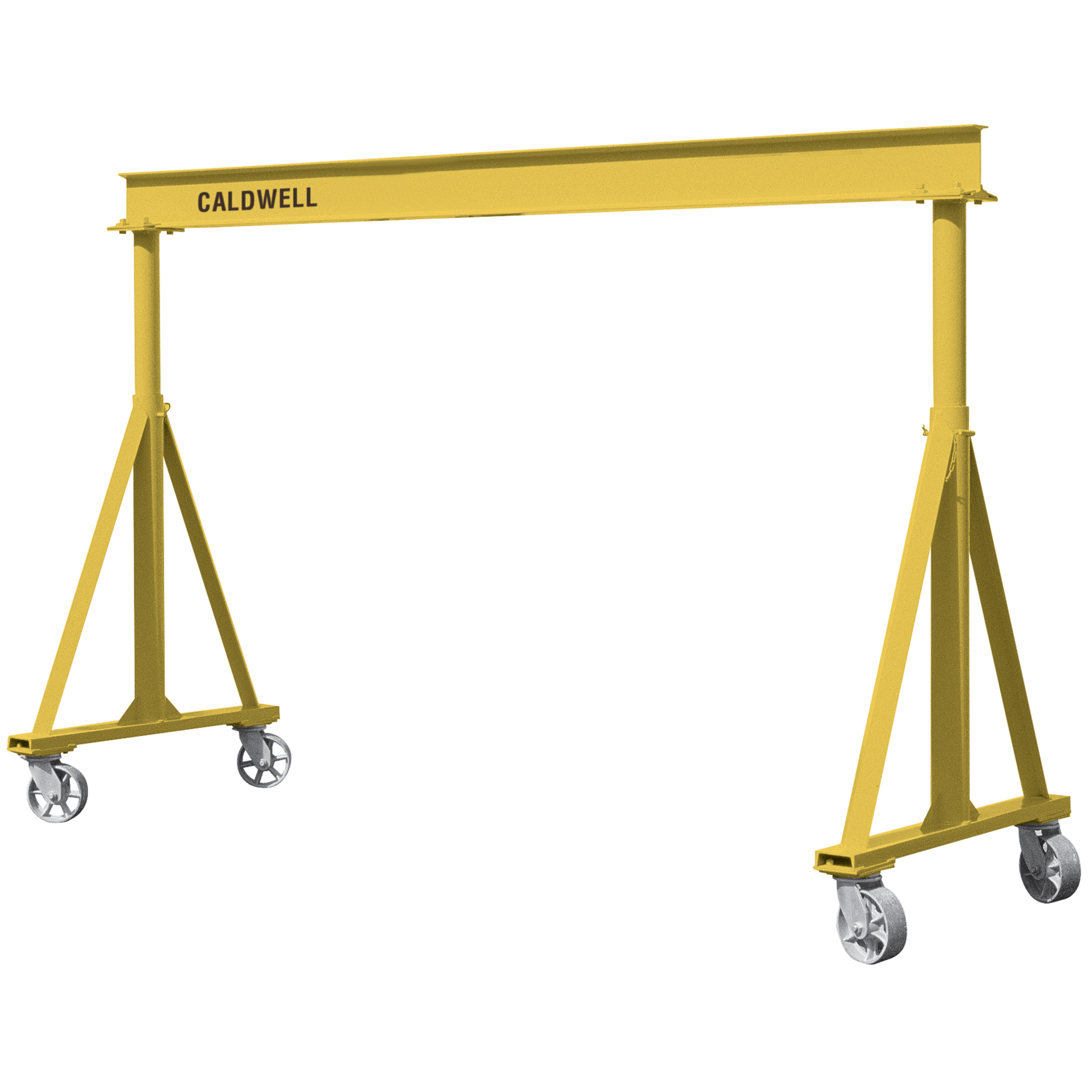 Caldwell, Fixed Height Gantry Crane, Material Steel, Load Capacity 10000 lb, I-Beam Length 210 in, Model# H90-5-12/16