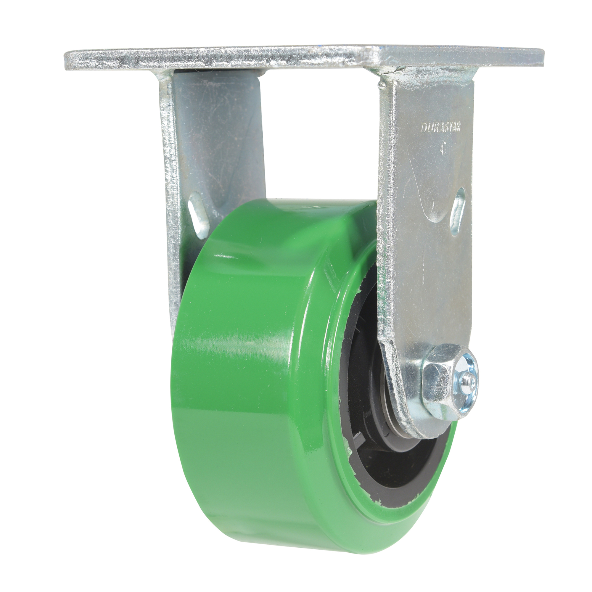 Vestil Rigid Caster - 4in., Polyurethane Wheel, Non-Marking, Model# CST-F34-4X2DT-R