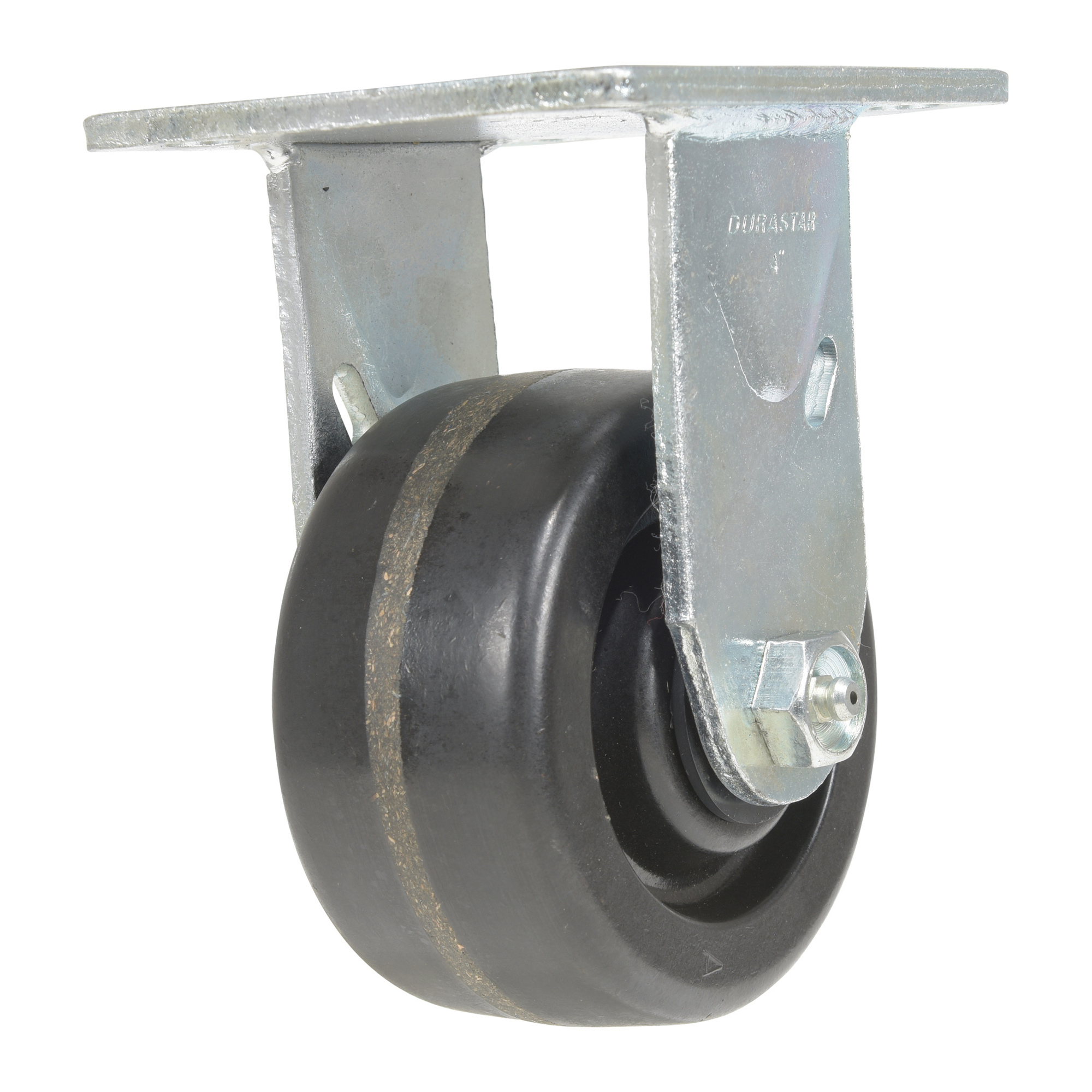 Vestil Phenolic Rigid Caster - 4in. x 2in., 800-Lb. Capacity, Zinc Plated, Model# CST-VE-4X2PH-R