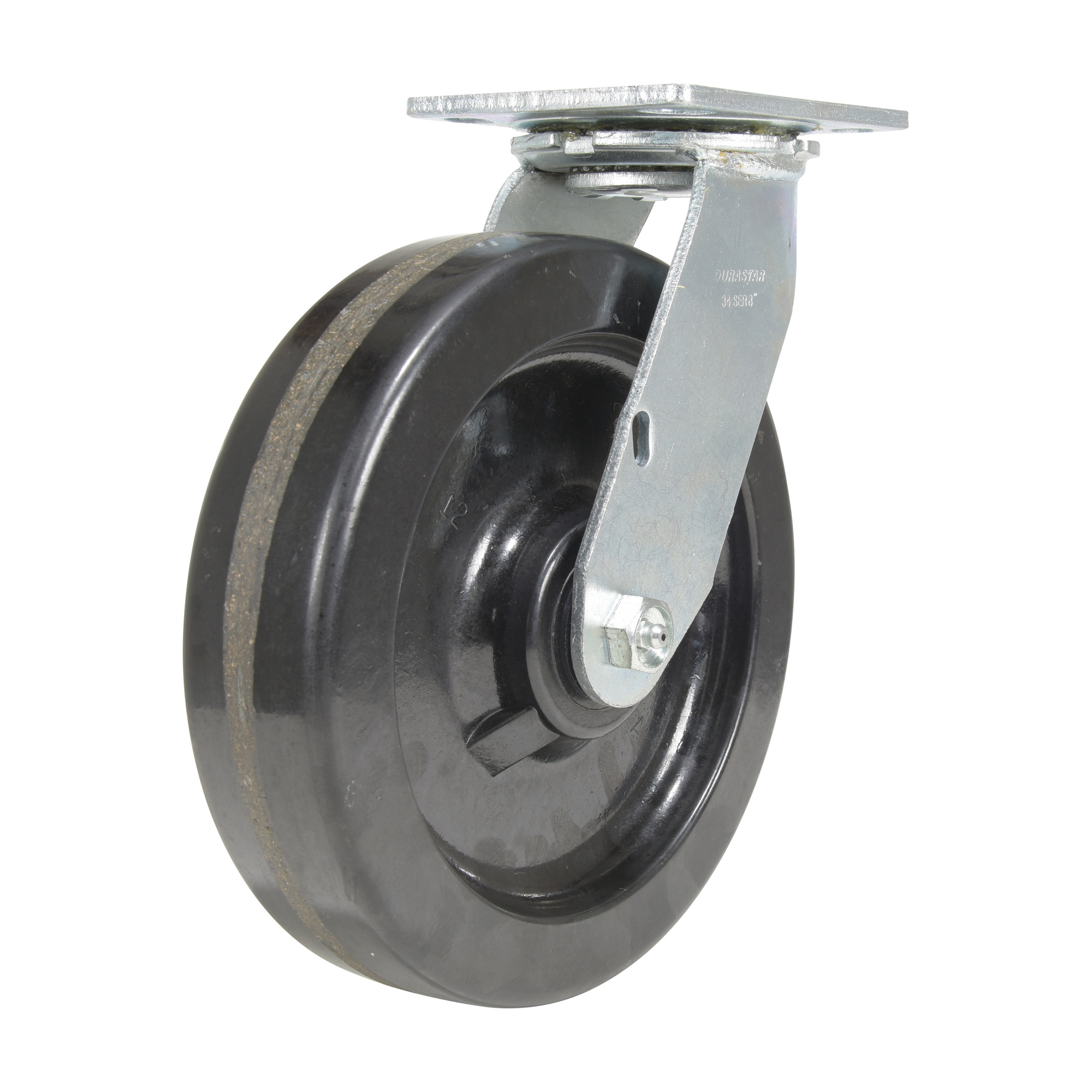 Vestil Phenolic Swivel Caster - 8in. x 2in., 1250-Lb. Capacity, Zinc Plated, Model# CST-VE-8X2PH-S