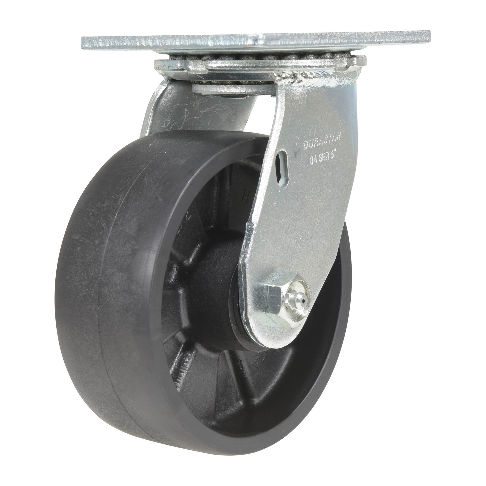 Vestil Nylon Swivel Caster - 5in. x 2in., 1000-Lb. Capacity, Glass-Filled Nylon, Black, Model# CST-VE-5X2GFN-S