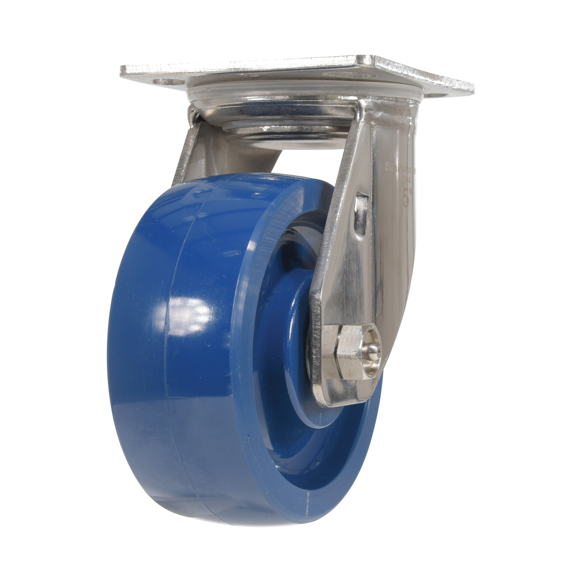 Vestil Solid Polyurethane Swivel Caster 5 In. Diameter x 2 In. Width 1000 Lb. Capacity Dark Blue