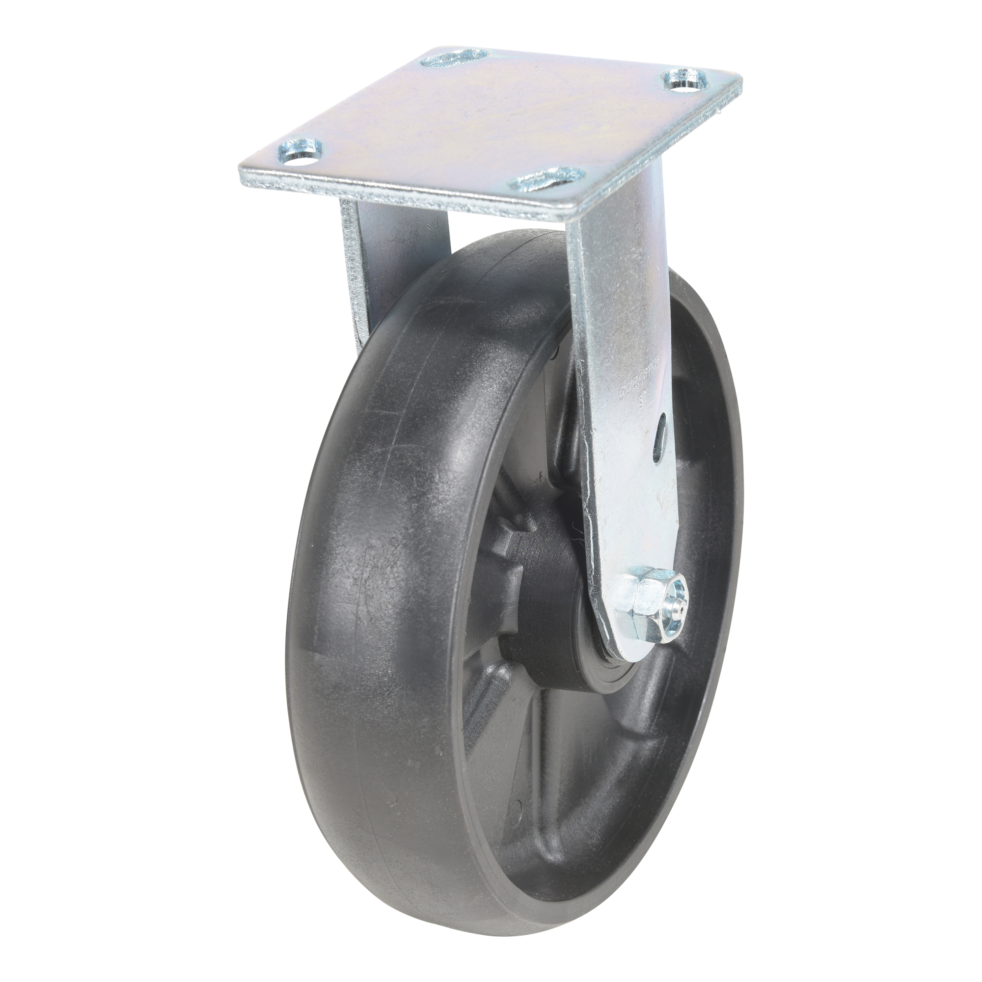 Vestil Glass Filled Nylon Caster - 8in. Wheel Diameter, Anti-Corrosive, Zinc Plated, Model# CST-VE-8X2GFN-R
