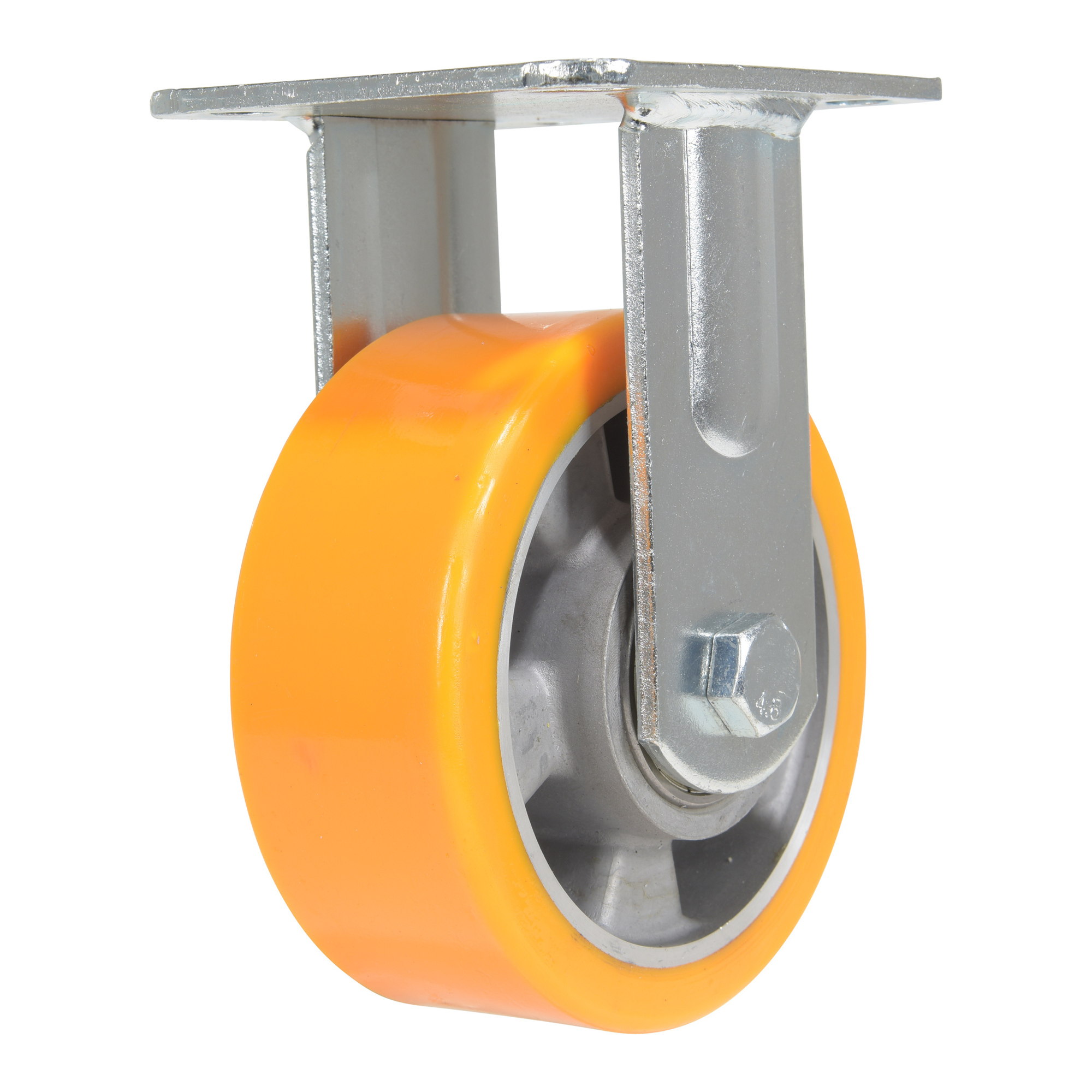 Vestil Poly Rigid Caster - 5in. x 2in., 990-Lb. Capacity, Polyurethane, Orange, Model# CST-VE-5X2PUA-R