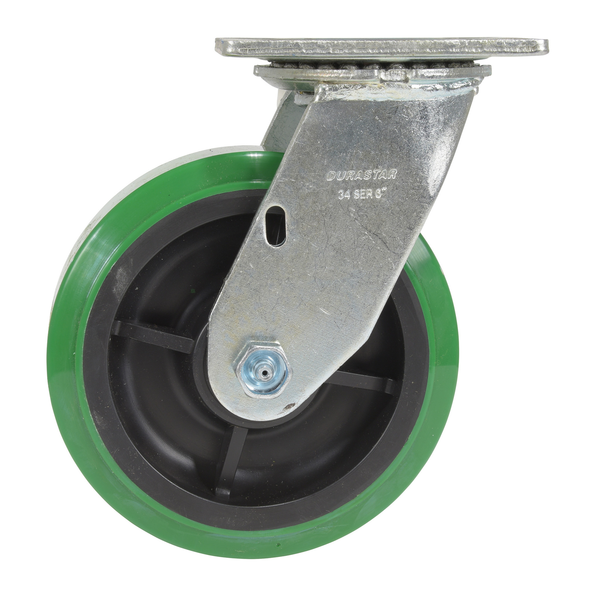 Vestil, Poly swivel caster 6x2 green, Wheel Diameter 6 in, Package (qty ...