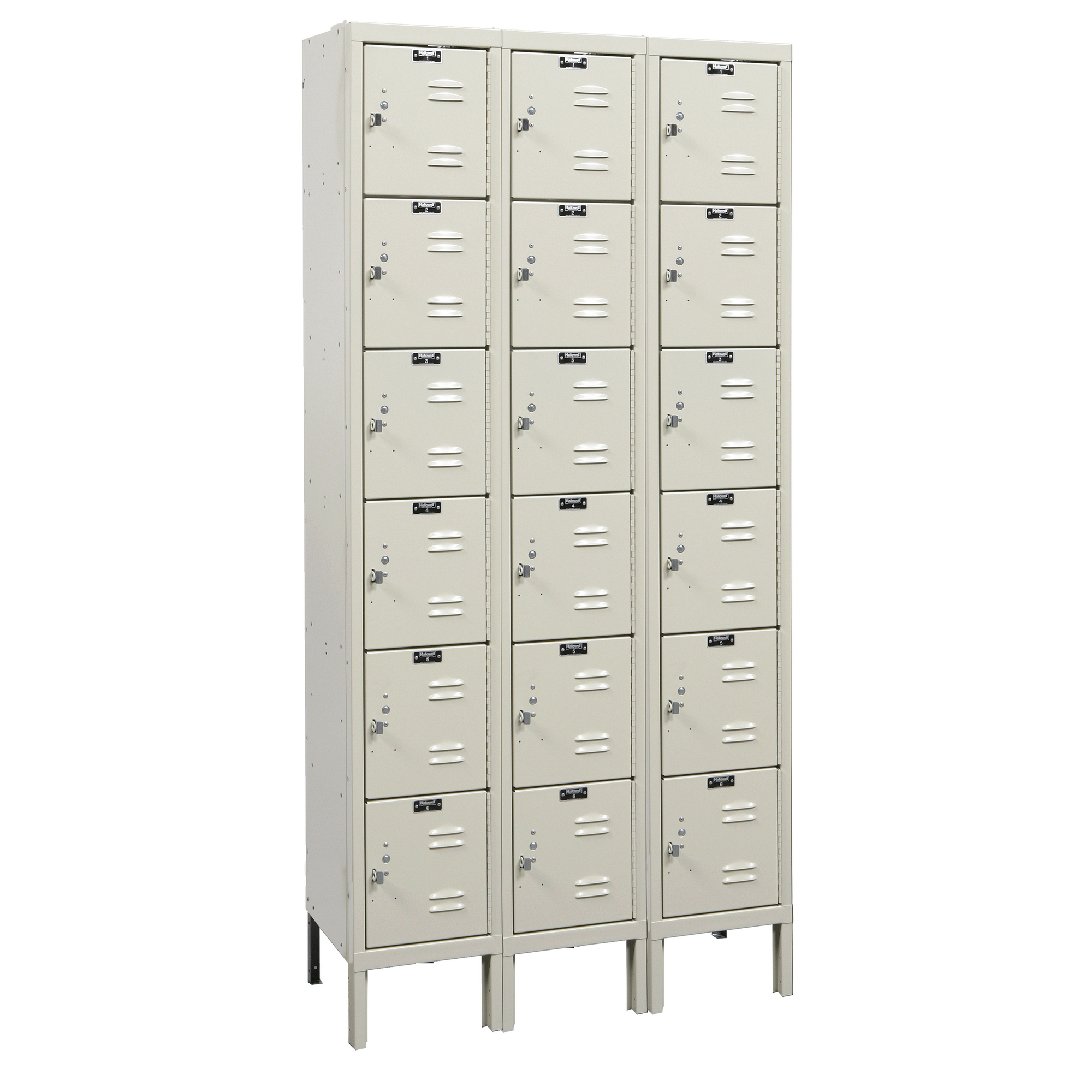 Normal Locker Hallowell, Six Tier Premium Locker, Height 78 in, Width 36 in, Color ...