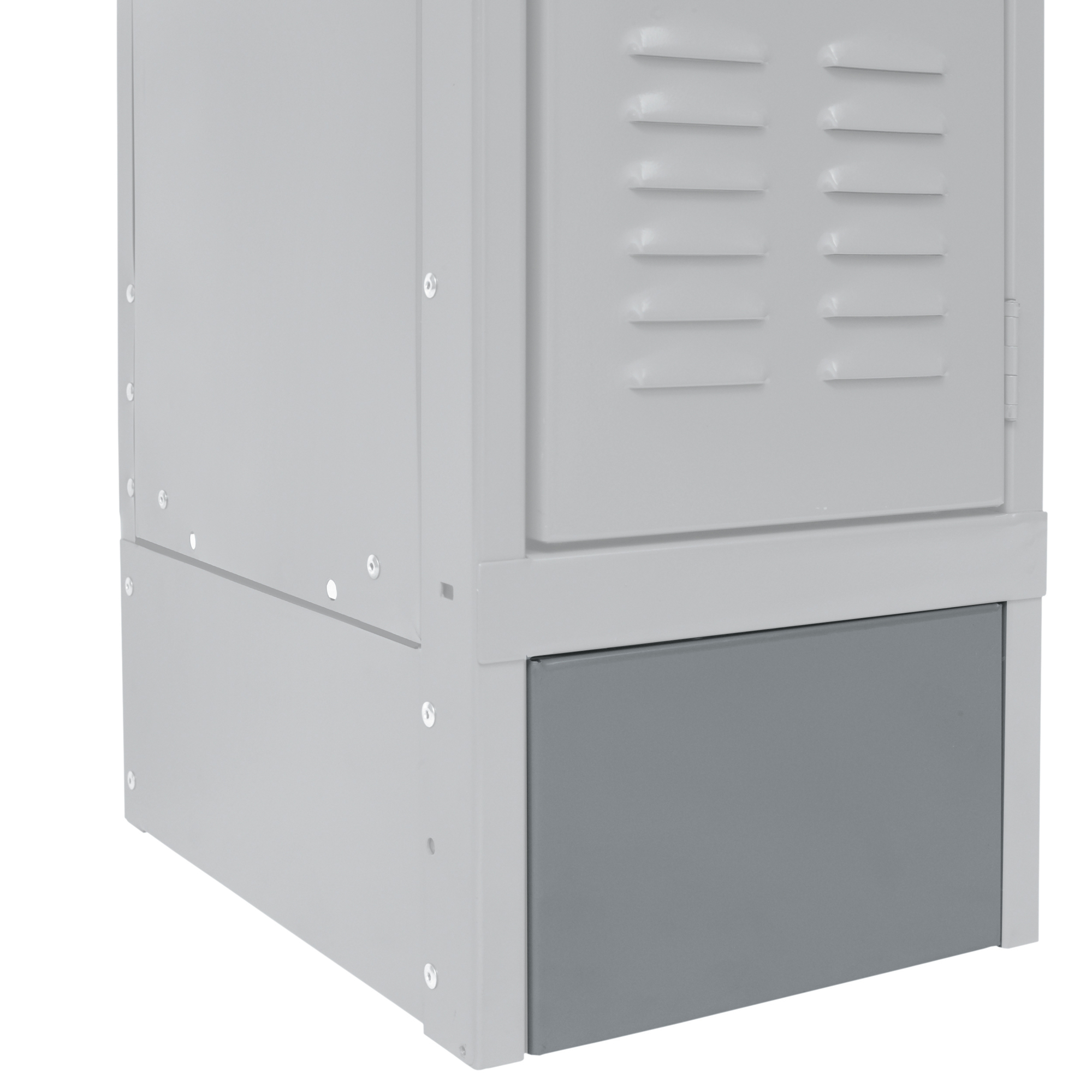 Hallowell, Closed Front Base for locker, Height 6 in, Width 18 in, Color Dark Gray, Model# KCFB18HG