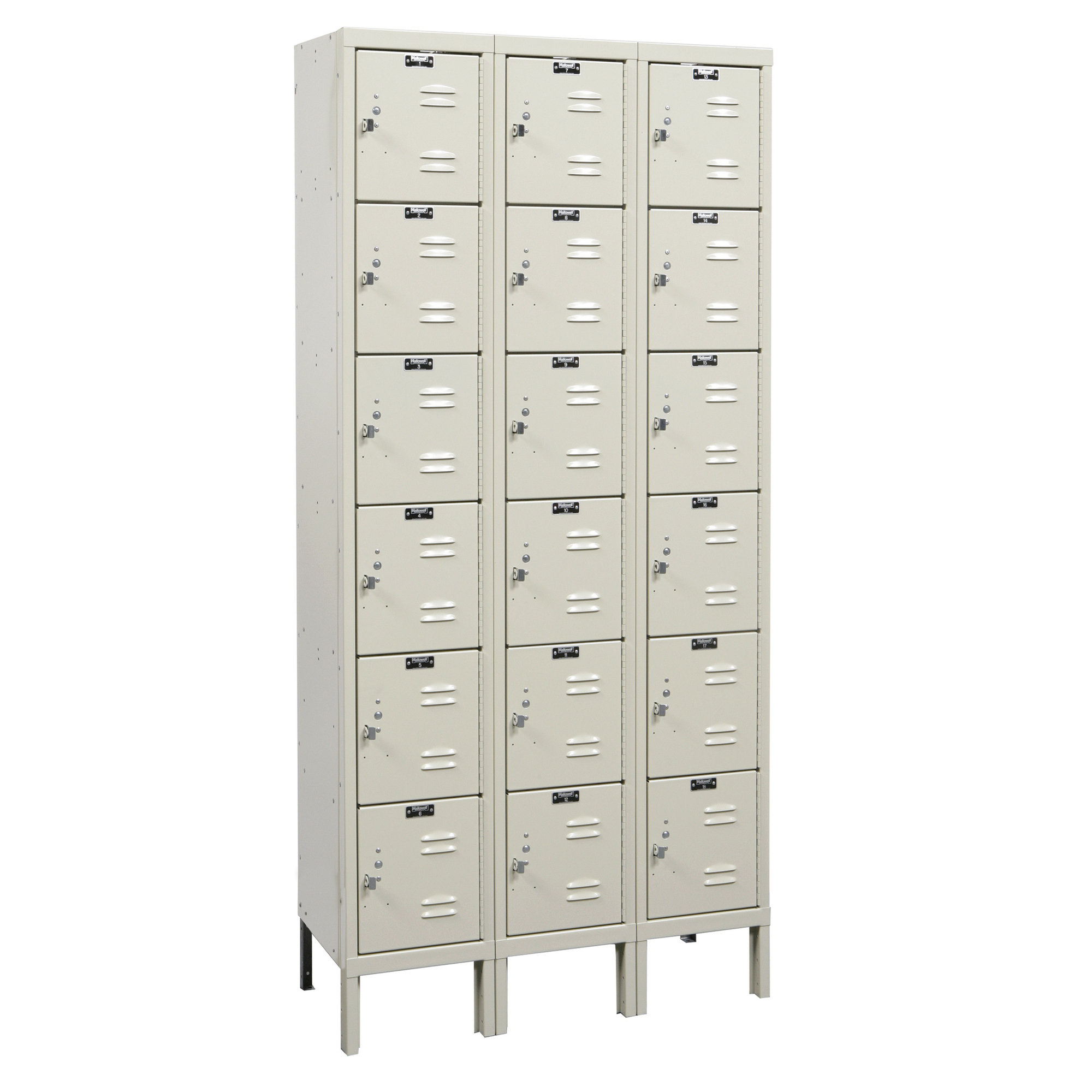 Hallowell, Galvanite Locker, Height 78 in, Width 36 in, Color Tan, Model# U3228-6G-A-PT