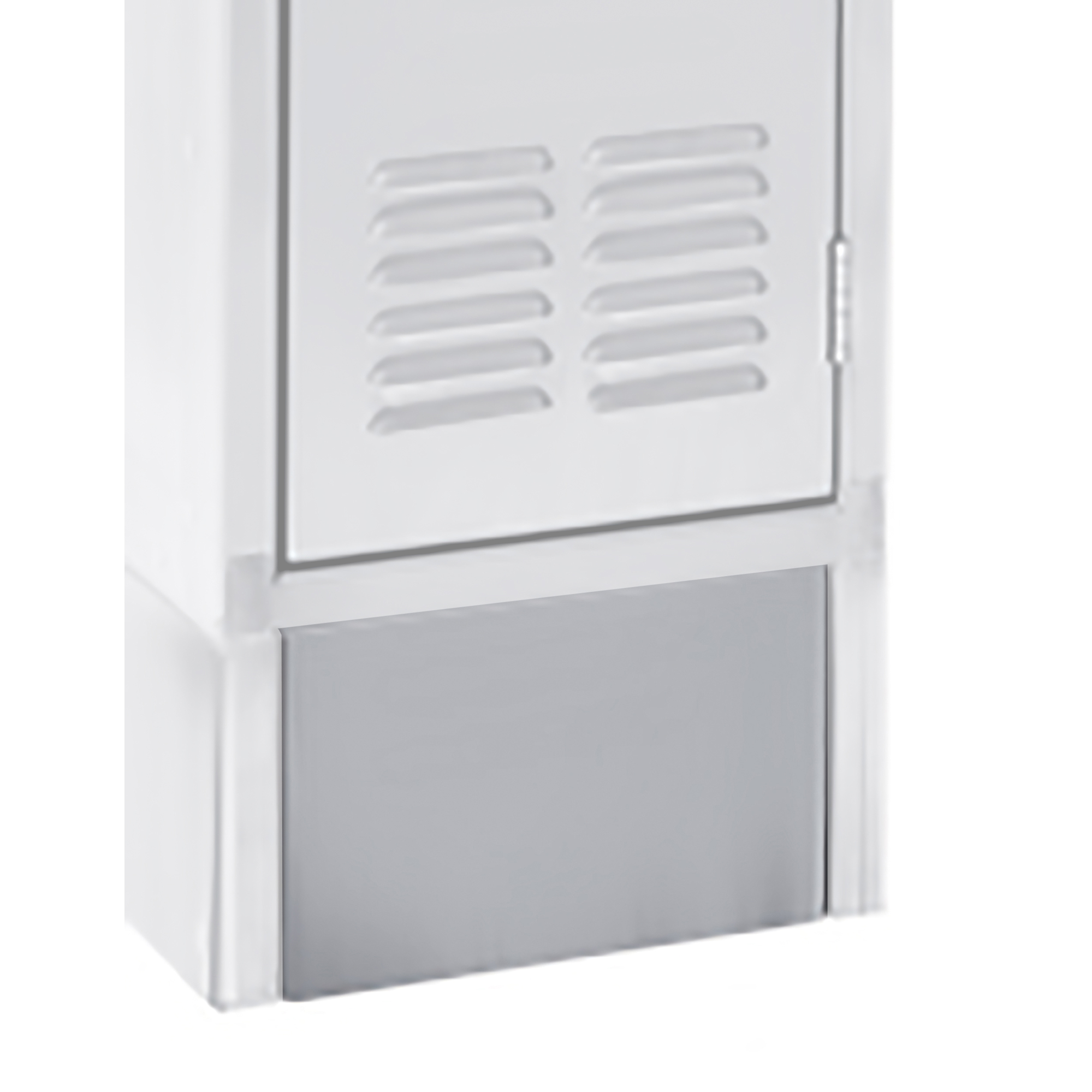 Hallowell, Closed Front Base for Stainless Steel Lockers, Height 6 in, Width 18 in, Color Silver, Model# KCFB18SS