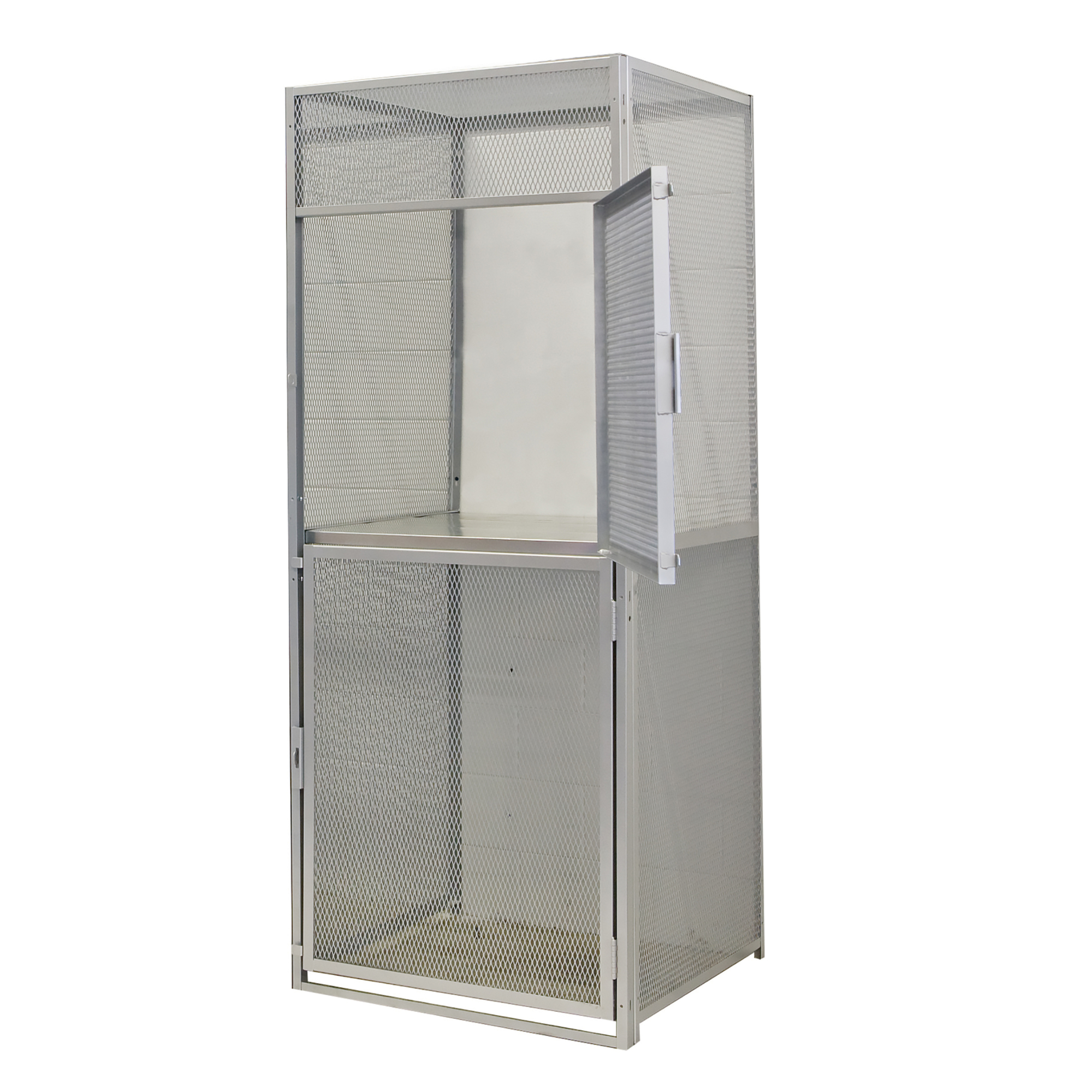 Hallowell, Double Tier Bulk Storage Locker Adder, Height 90 in, Width 48 in, Color Dark Gray, Model# BSL483690-R-2A-HG