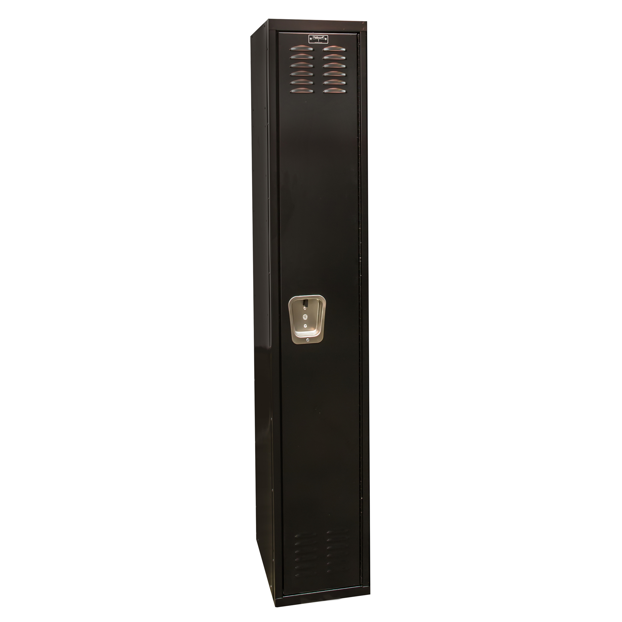Hallowell, Single Tier Black Tie Locker, Height 72 in, Width 12 in, Color Black, Model# U1282-1ME