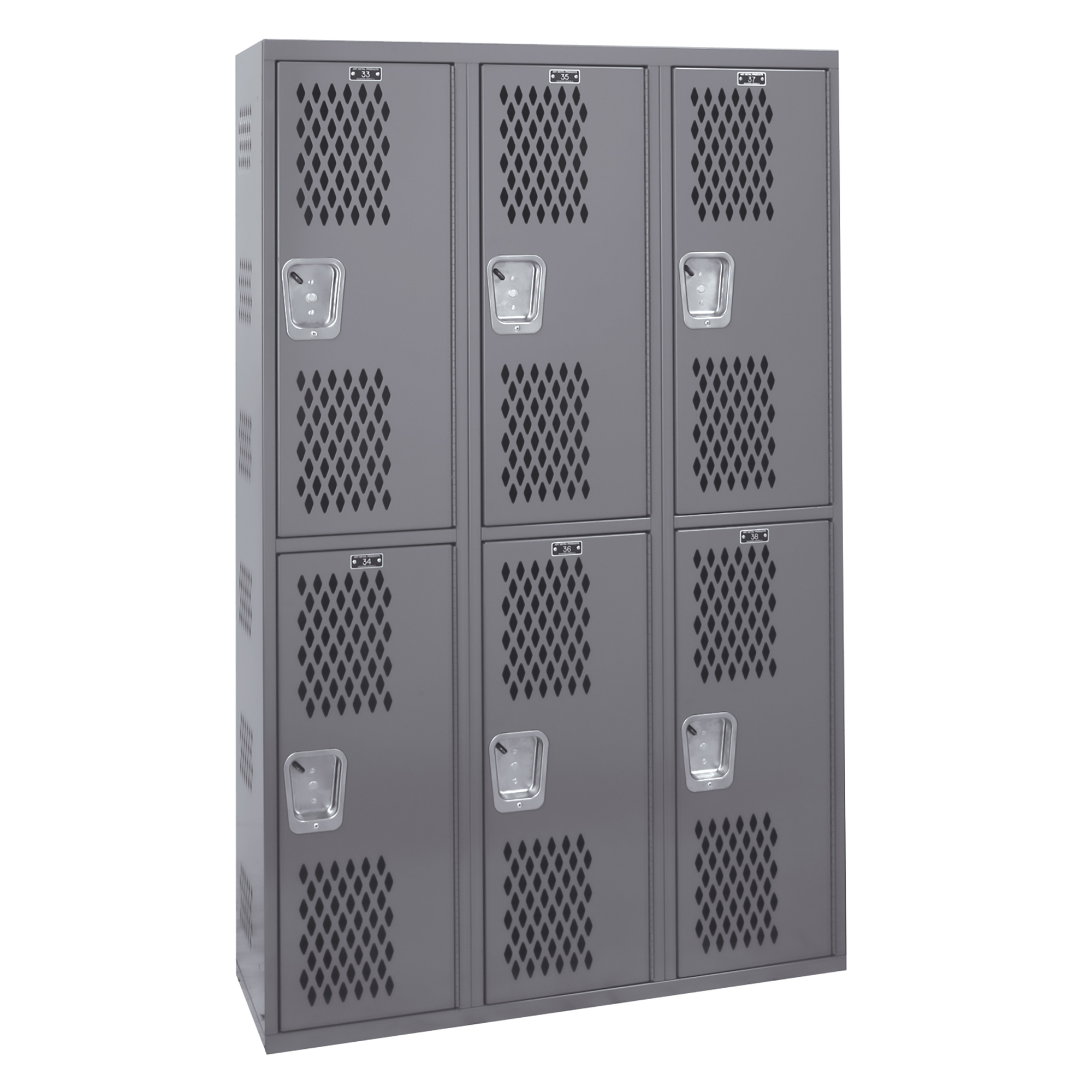 Hallowell, Double Tier Welded Single-Point Ventilated Locker, Height 72 ...