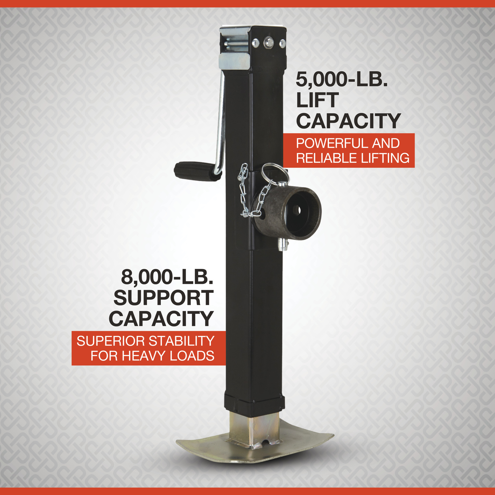 Ultra-Tow Sidewind Square Tube-Mount Jack, 5000-Lb. Lift Capacity ...