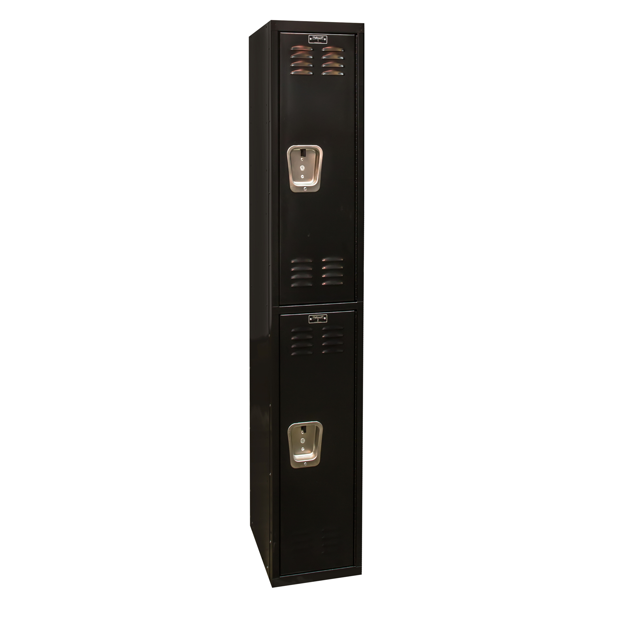 Hallowell, Double Tier Black Tie Locker, Height 72 in, Width 12 in, Color Black, Model# U1282-2A-ME