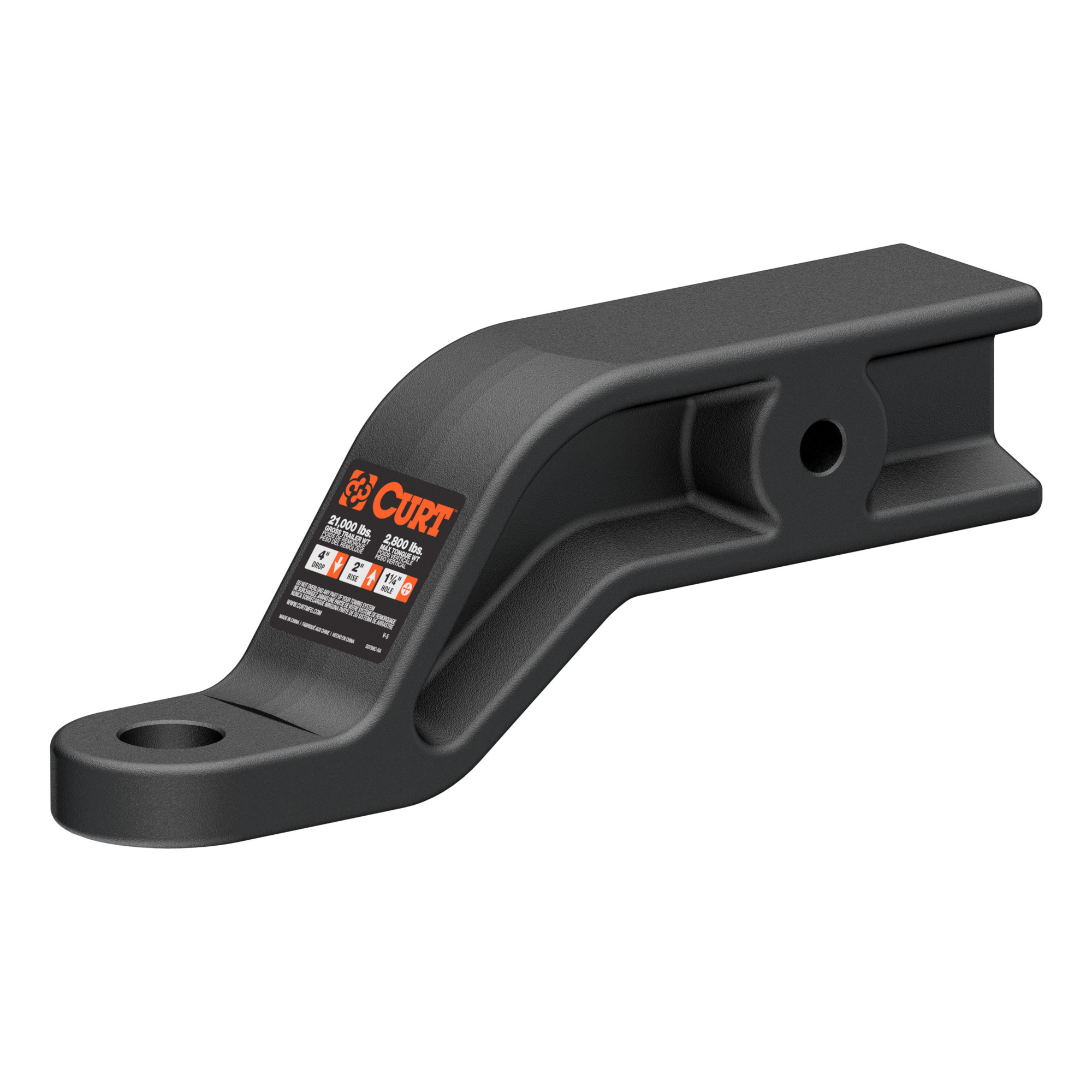 Curt Manufacturing, Industrial Duty Forged Ball Mount 3in. Shank, 4in. Drop, 9in. Long, Model# 45430