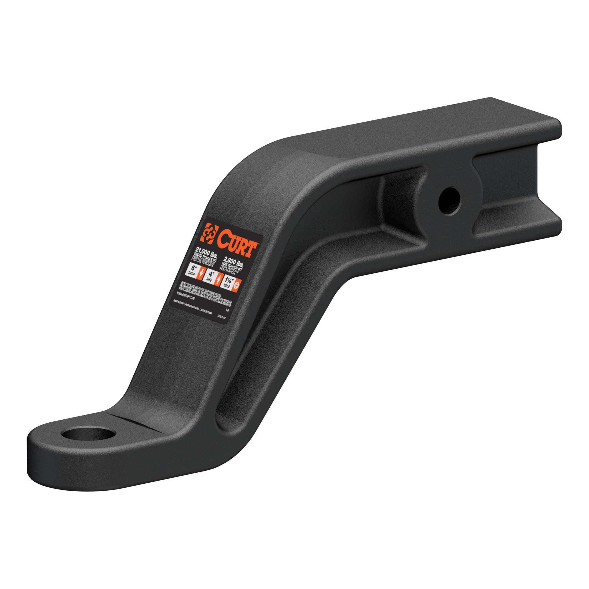 Curt Manufacturing, Industrial Duty Forged Ball Mount 3in. Shank, 6in. Drop,10in. Long, Model# 45431