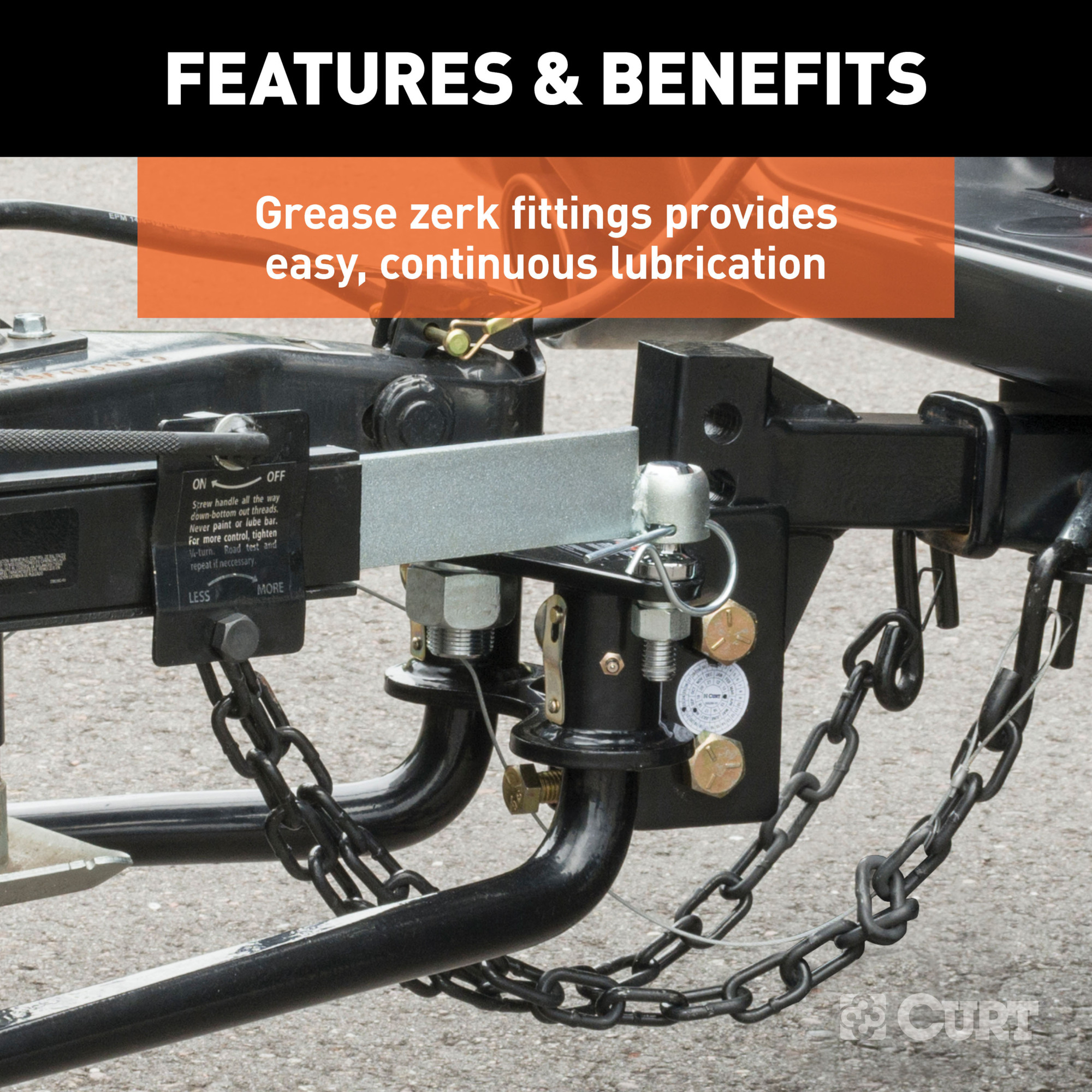 Curt Manufacturing, MV Round Bar Weight Distribution Hitch, Material ...