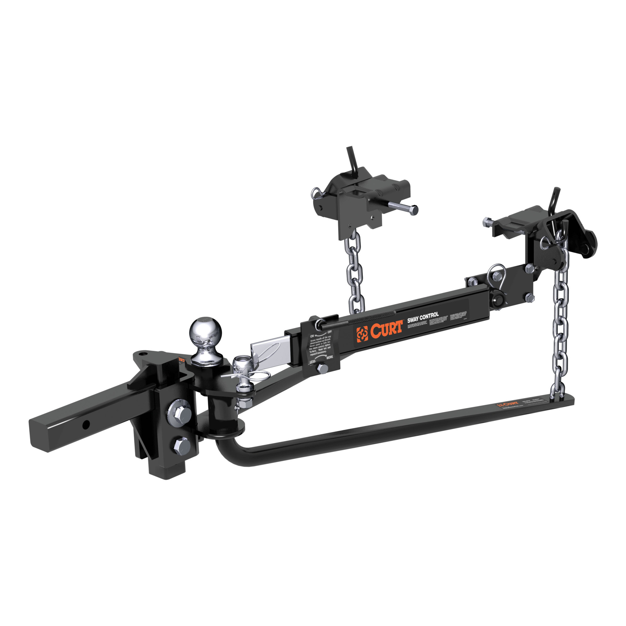 Curt Manufacturing MV Round Bar Weight Distribution Hitch Kit, Forged Steel, 14,000lb. Max. Capacity, Model# 17063