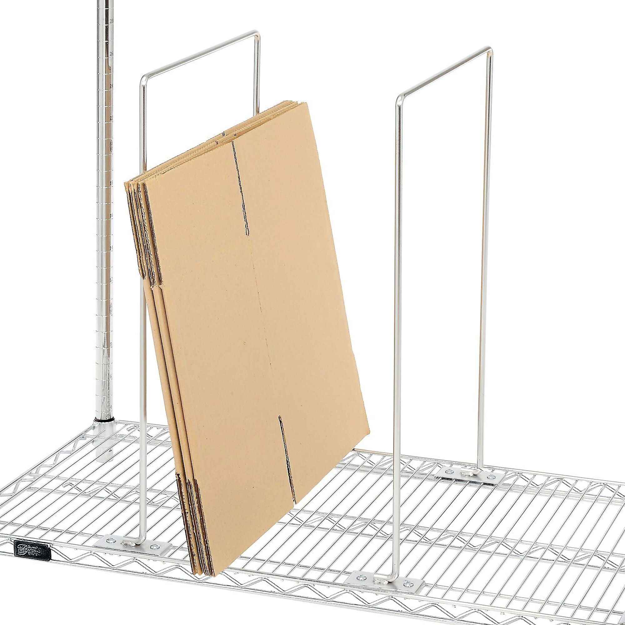 Quantum 24in. x 20in. Chrome Wire Carton Divider, Model# WCSD-2420