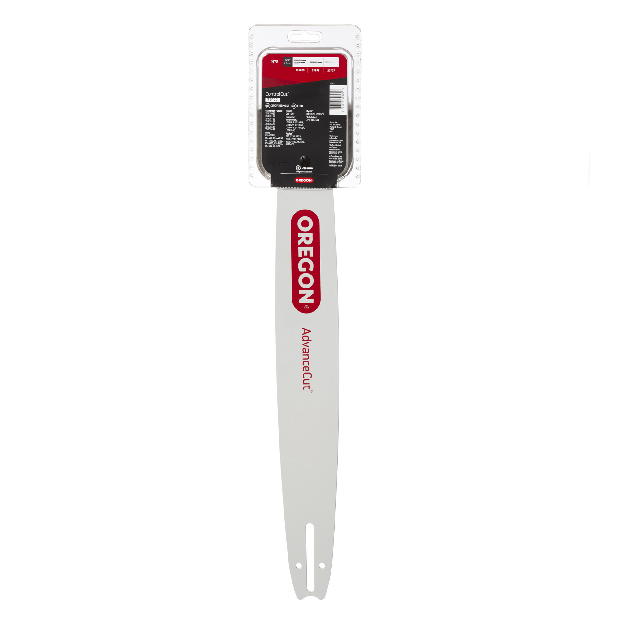 Oregon 20in. Bar Chain Combo, Bar Length 20 in, Chain Pitch 0.325 in ...