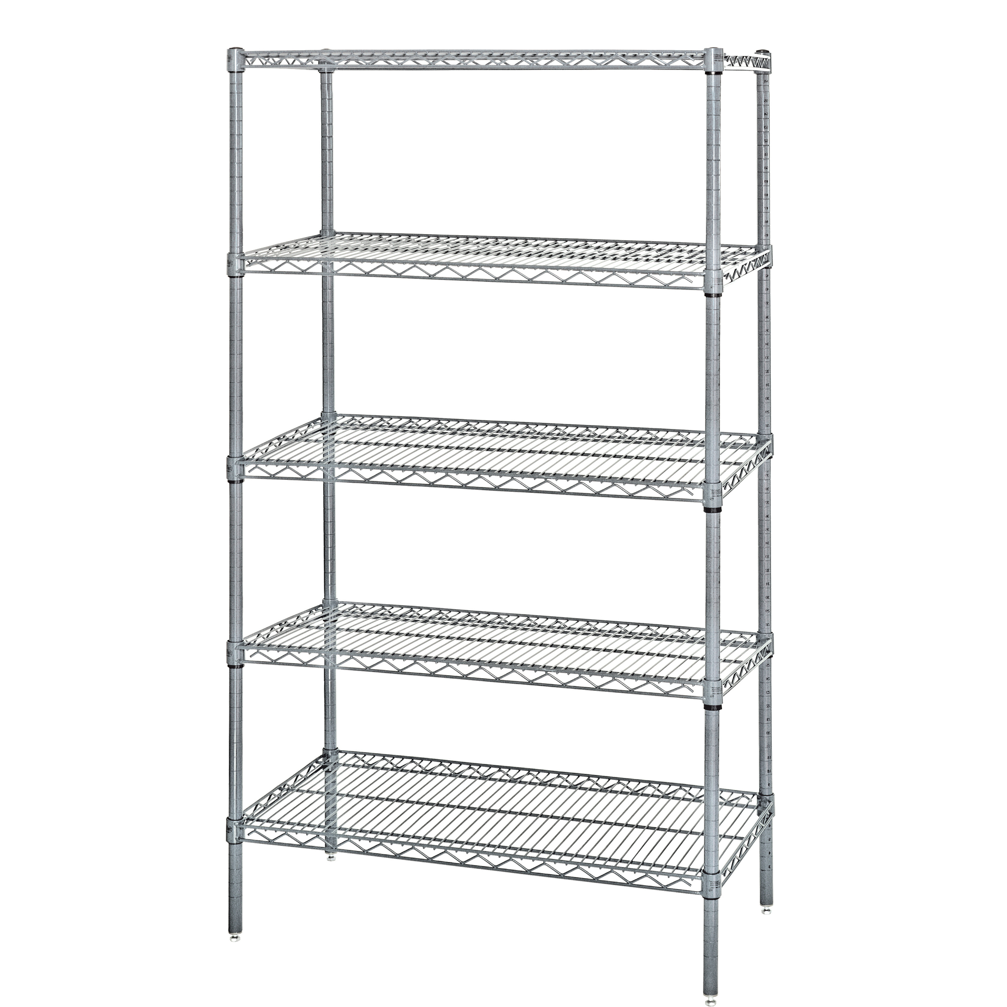 Quantum, Wire 5 Shelf Add-On Kit Stainless Steel 54in., Height 54 in ...