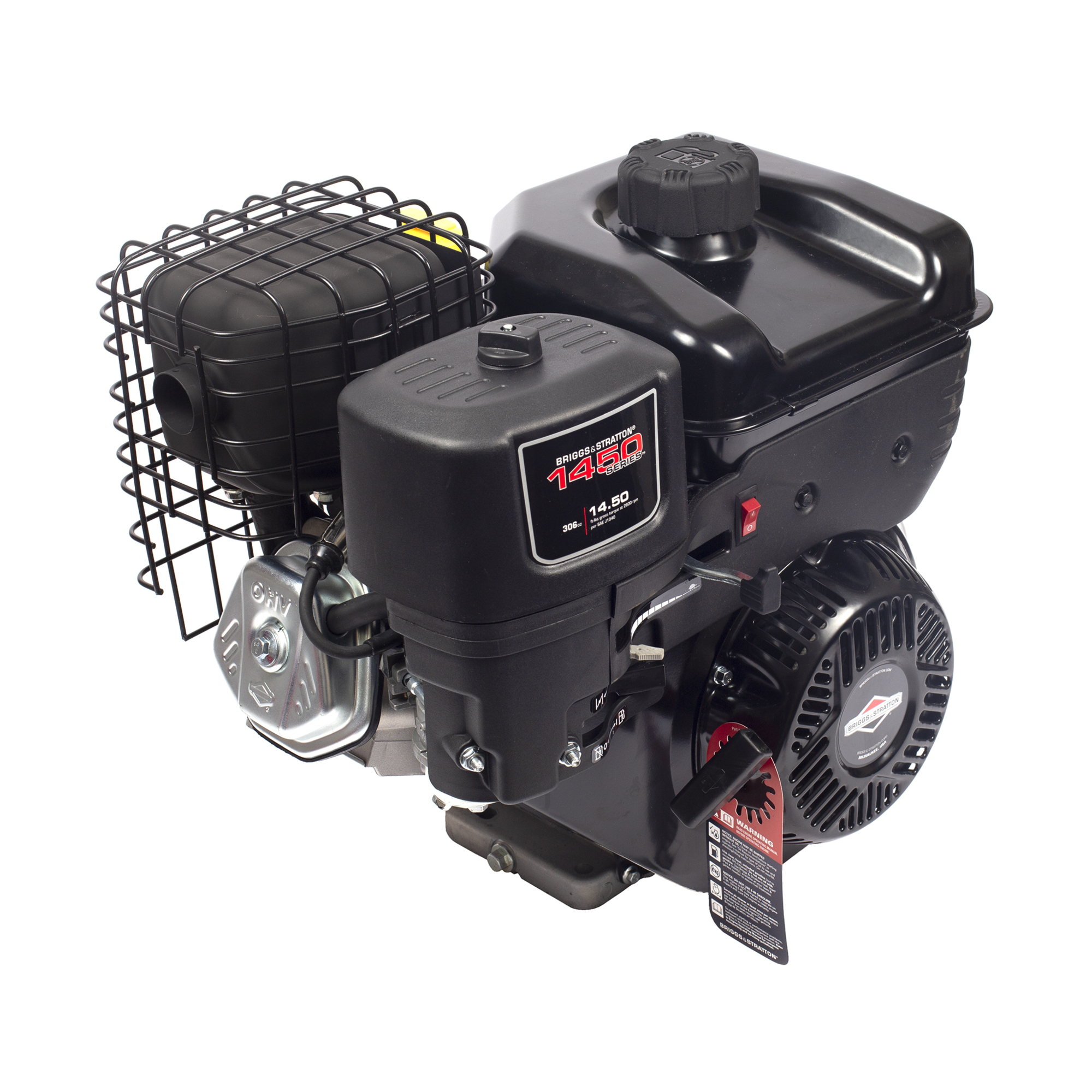 Briggs & Stratton 1450 Series Horizontal OHV Engine, 306cc, 1in. x 2 3/4in. Shaft, Model# 19N132-0055-F1