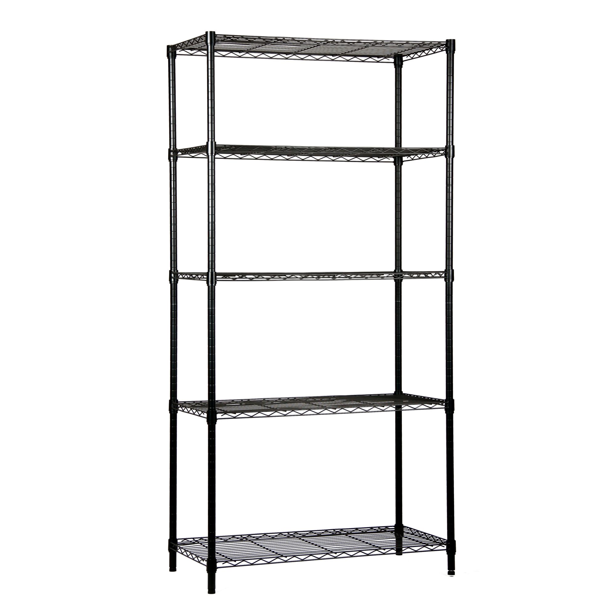 Quantum, Wire 5 Shelf Starter Kit Black 86in., Height 86 in, Width 12 ...