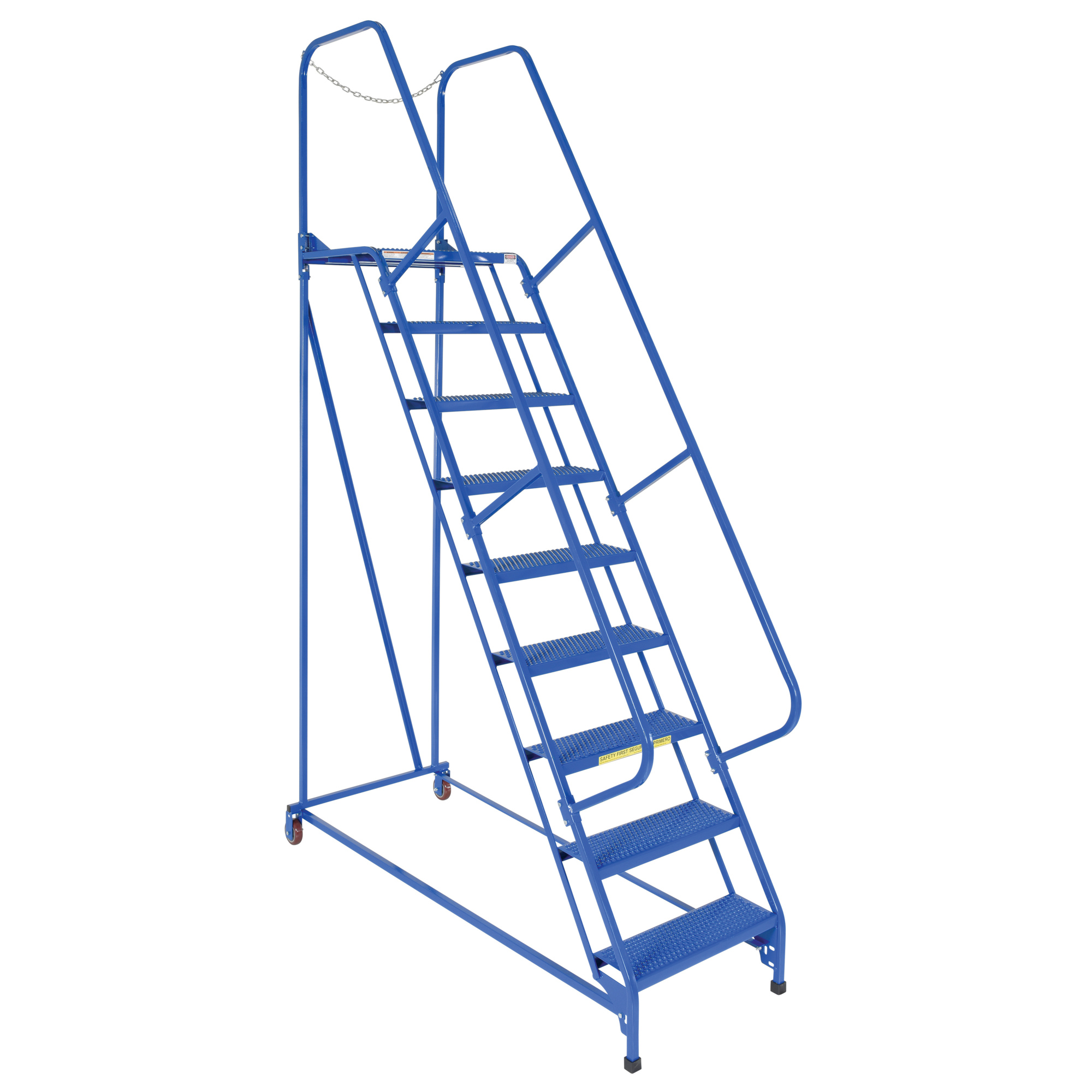 Vestil Perforated Maintenance Ladder - 9 Steps, 120in. Overall Height, Steel, 350 lb Capacity, Model# LAD-MM-9-P