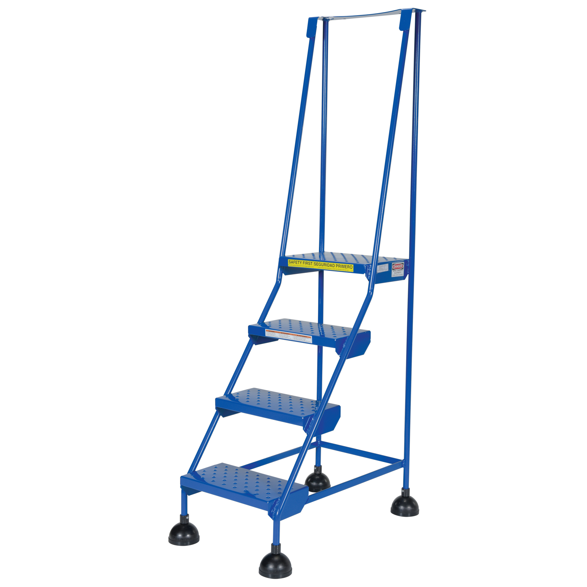Vestil, 4 Step Perforated Spring Loaded Ladder, Overall Height 72.9375 ...
