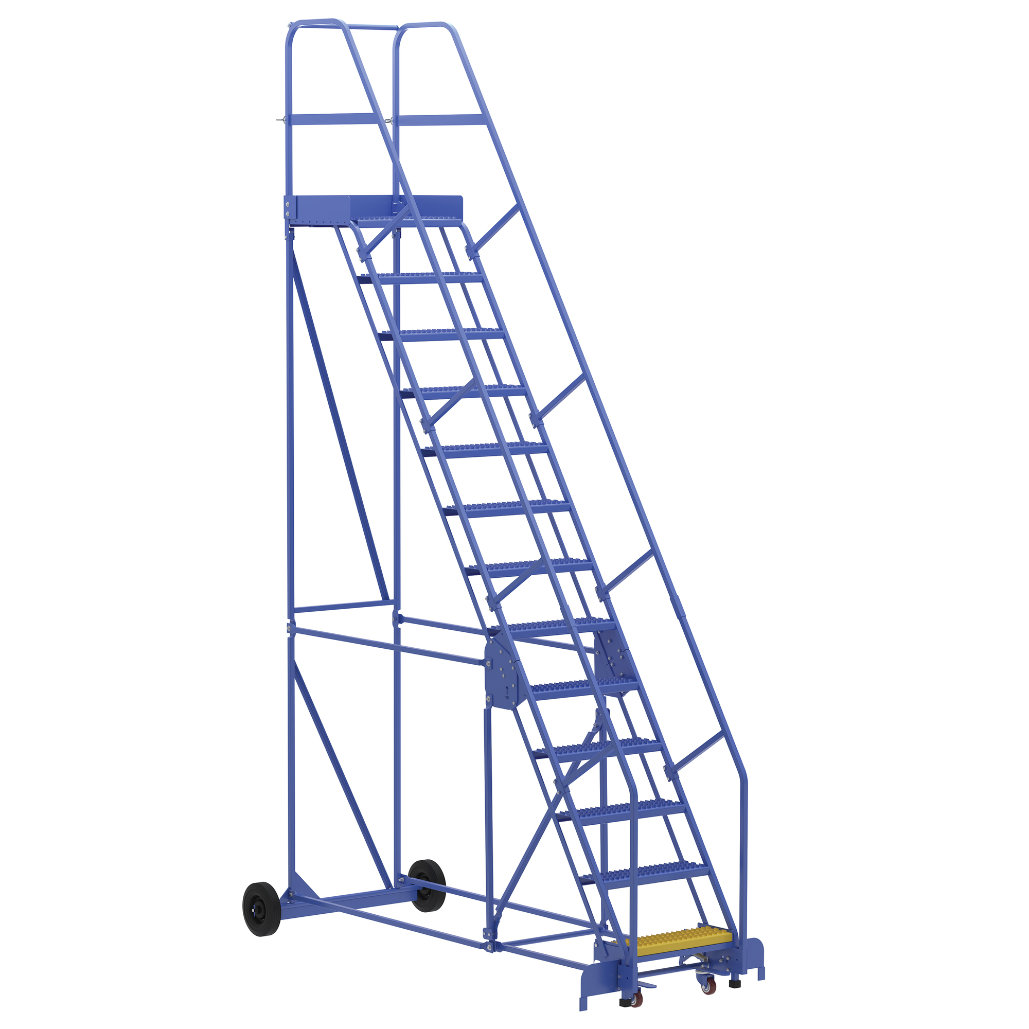 paar koelkast passagier Vestil, 13 Step Grip Strut Warehouse Ladder, Overall Height 166 in, Steps 13,  Material Steel, Model# LAD-13-21-G | Northern Tool