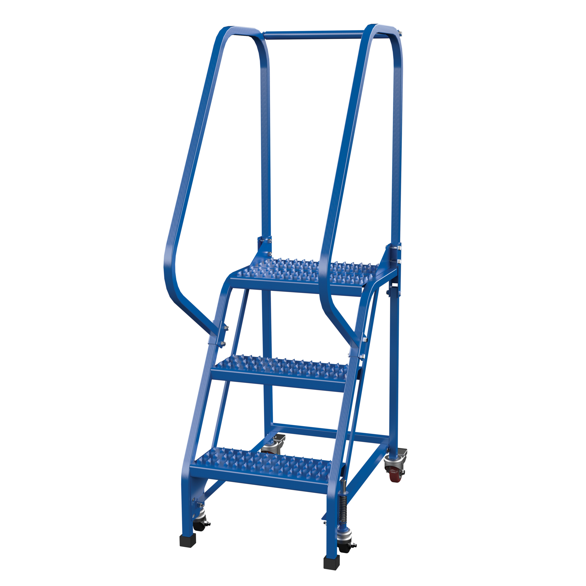 Vestil 3-Step Warehouse Ladder - 60in. Height, Grip Strut Steps, Steel, Model# LAD-PW-18-3-G