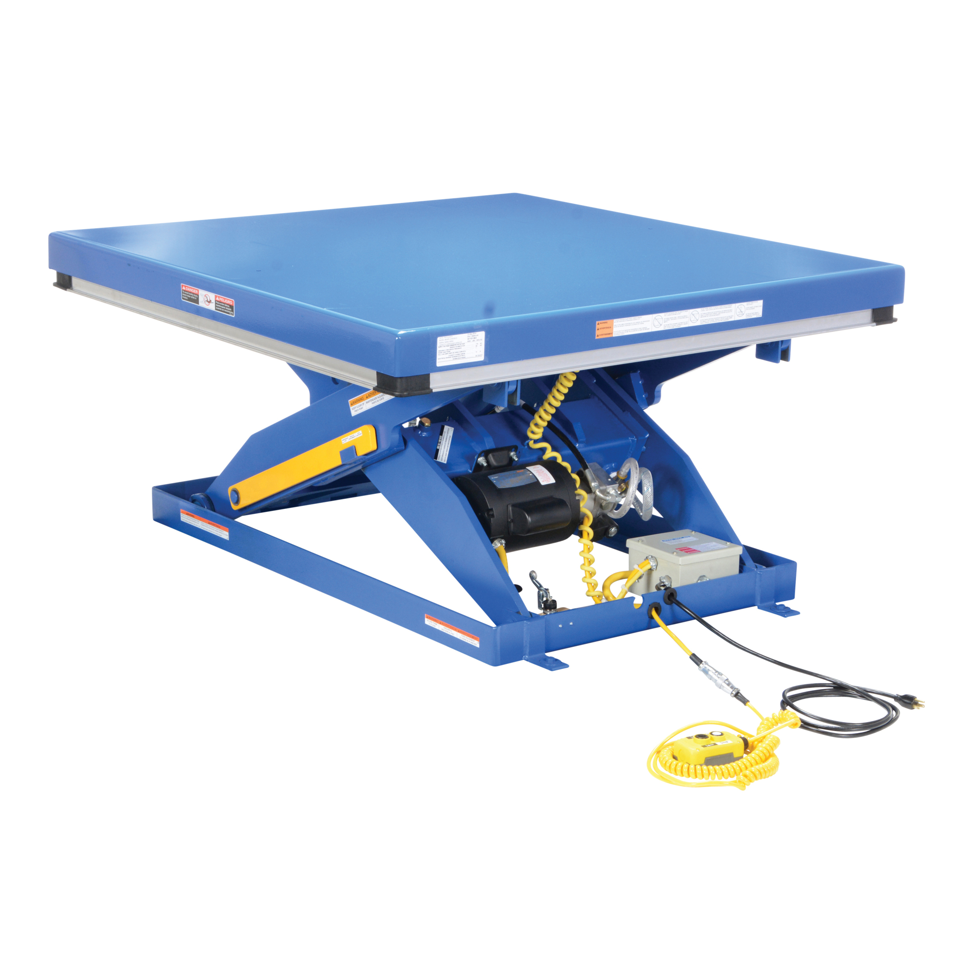 Vestil Electric Hydraulic Lift Table - 48in. x 48in., 4000-Lb. Capacity, 7in. to 43in. Height, Model# EHLT-4848-4-43-QS