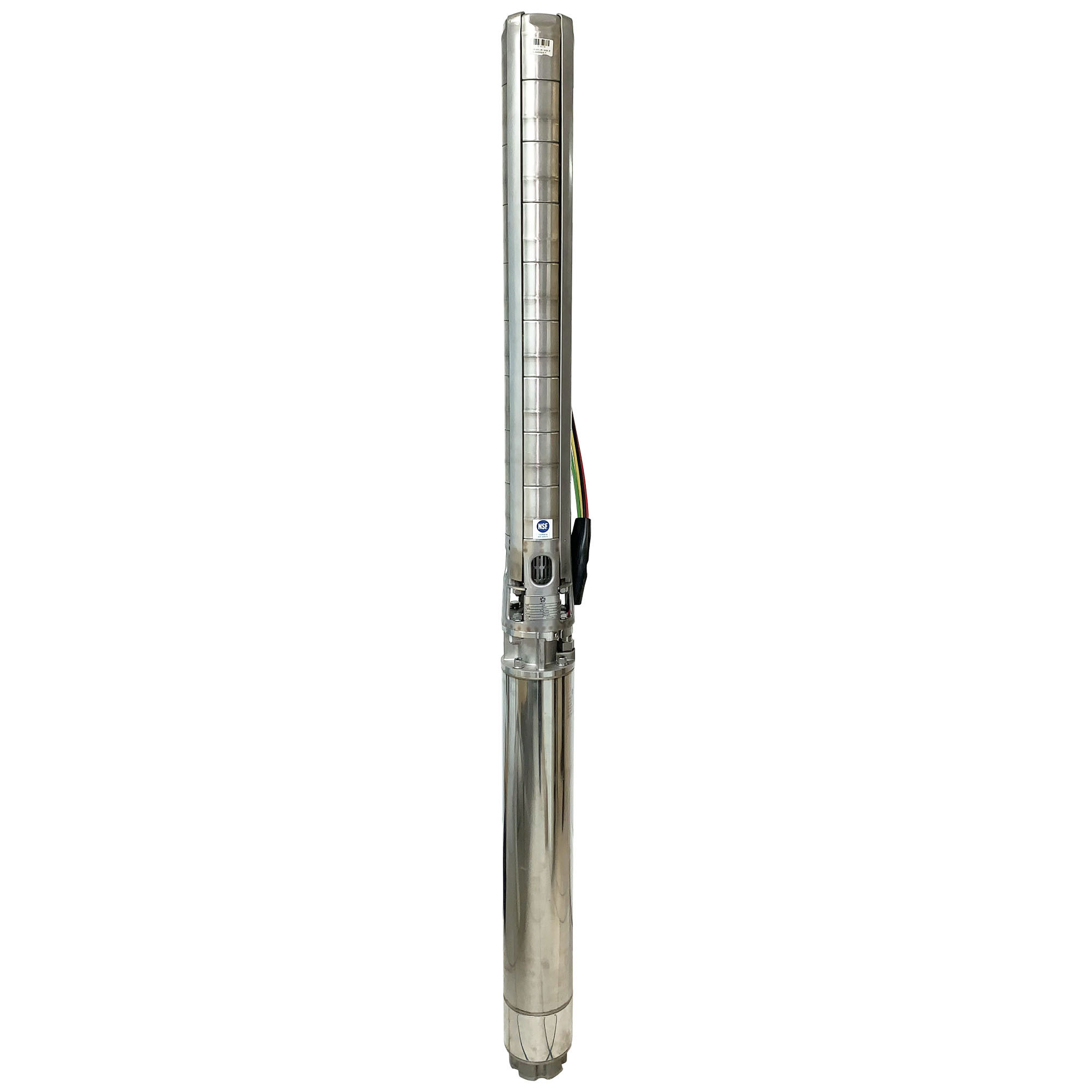 Gol Pumps 6in. Stainless steel Deep Well Submersible Pump, Max. Flow 31800 GPH, Horsepower 15 HP, Port Size 4 in, Model# A7X77CR15/02