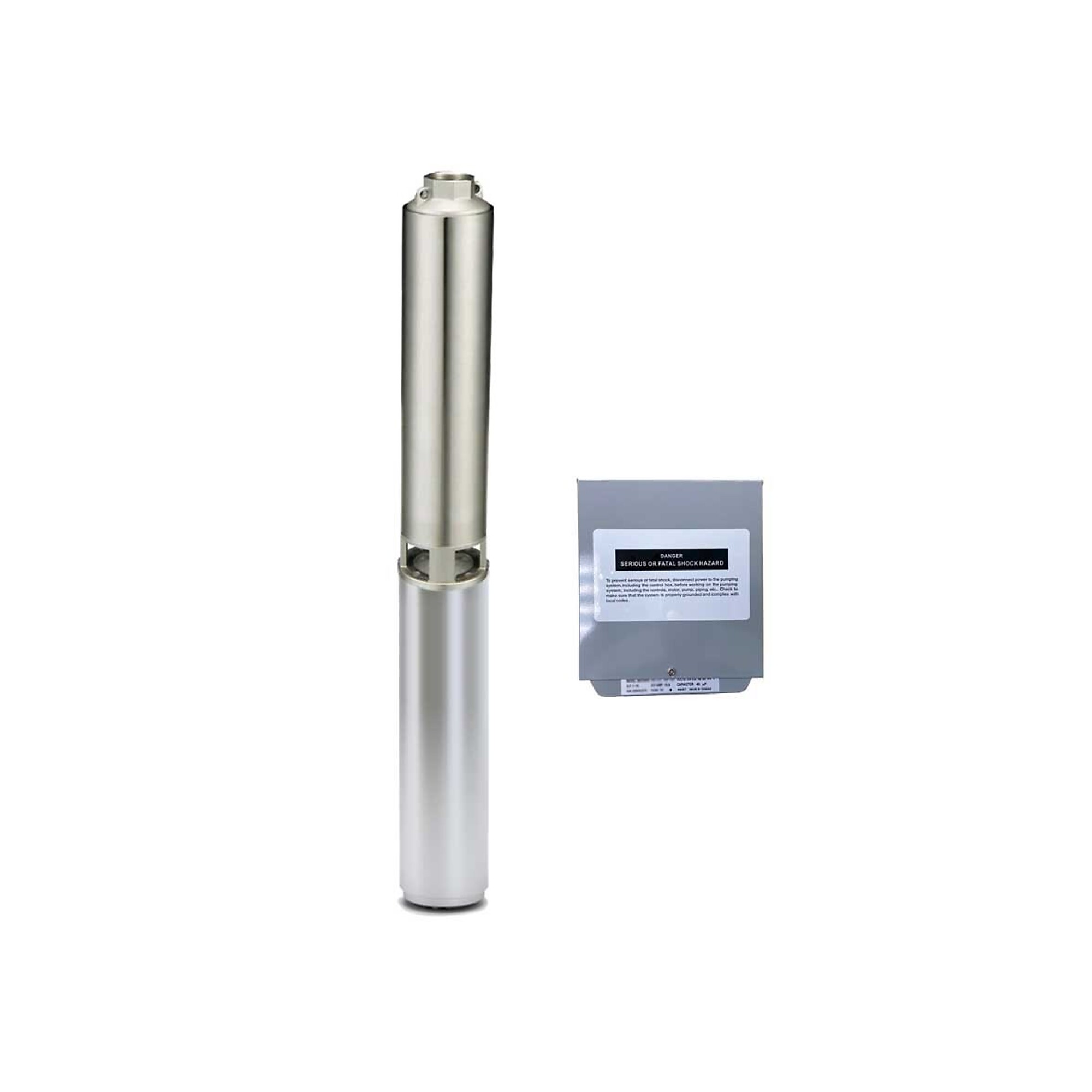 Gol Pumps, 4in. 3-Wire Deep Well Submersible Pump, Max. Flow 450 GPH, Horsepower 2 HP, Port Size 1.25 in, Model# ST0533
