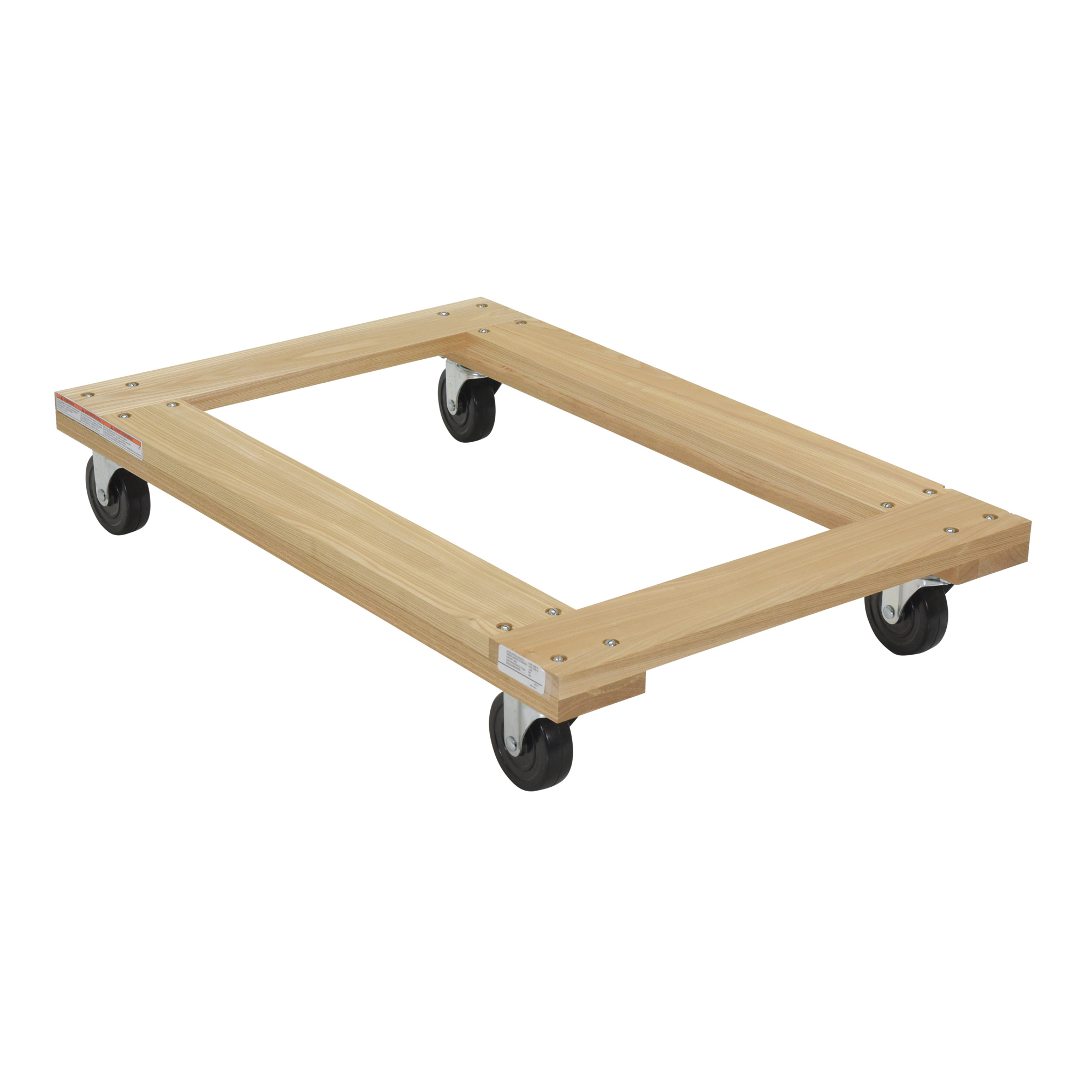 Vestil Open-Deck Hardwood Dolly - 24in. x 36in., 1200-Lb. Capacity, Non-Marking Casters, Model# HDOF-2436-12-NM