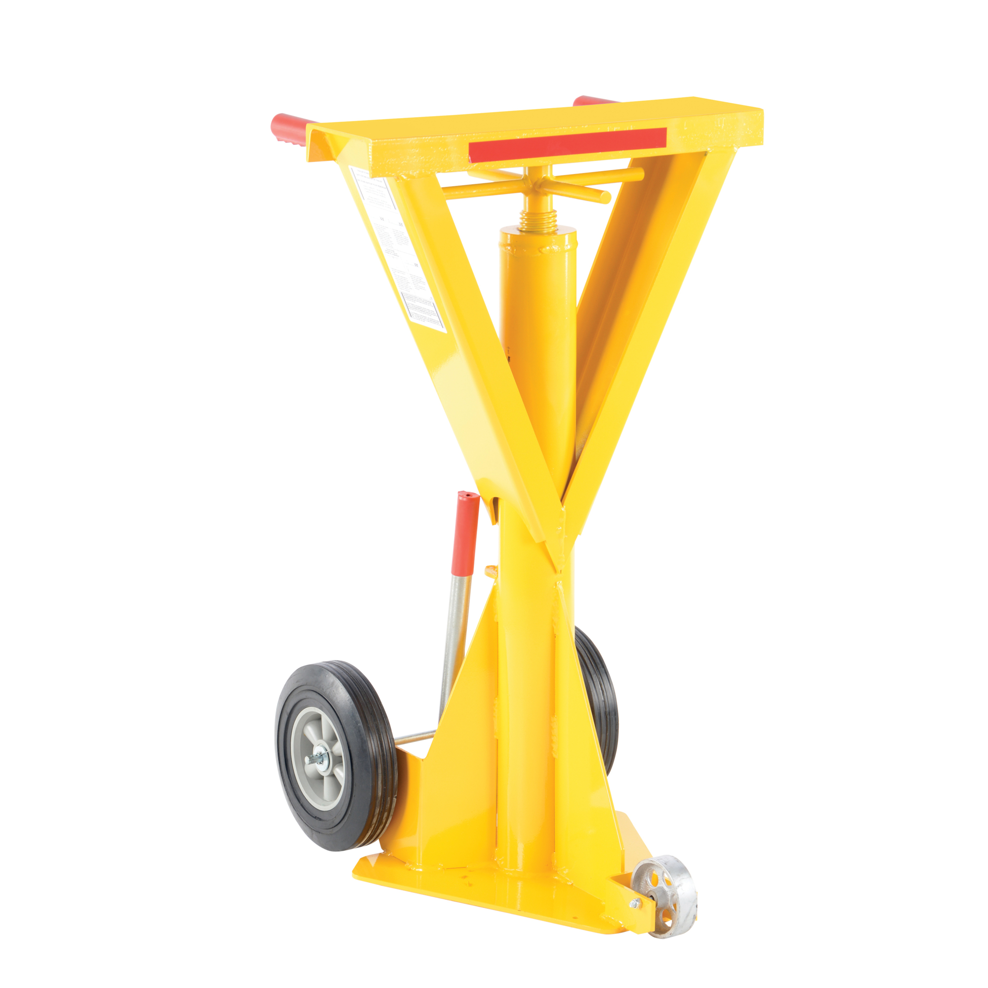 Vestil Steel Trailer Stabilizing Spin Top Beam Jack 27-7/16 In. x 23-7/8 In. x 40 In. 100,000 Lb. Static Capacity Yellow